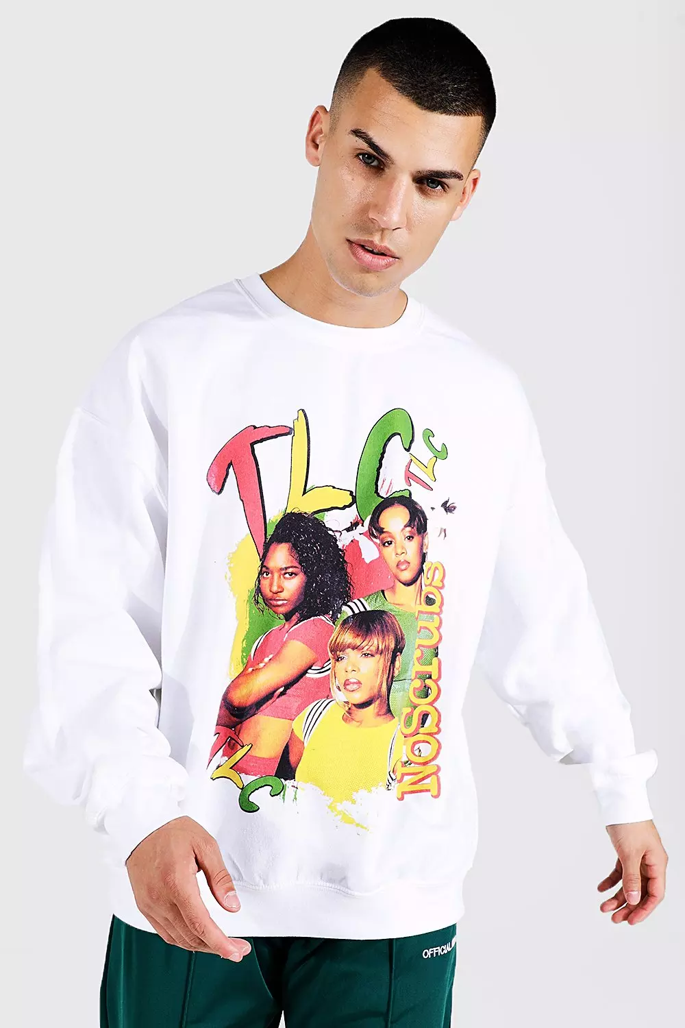 Oversized Tlc No Scrubs License Sweatshirt