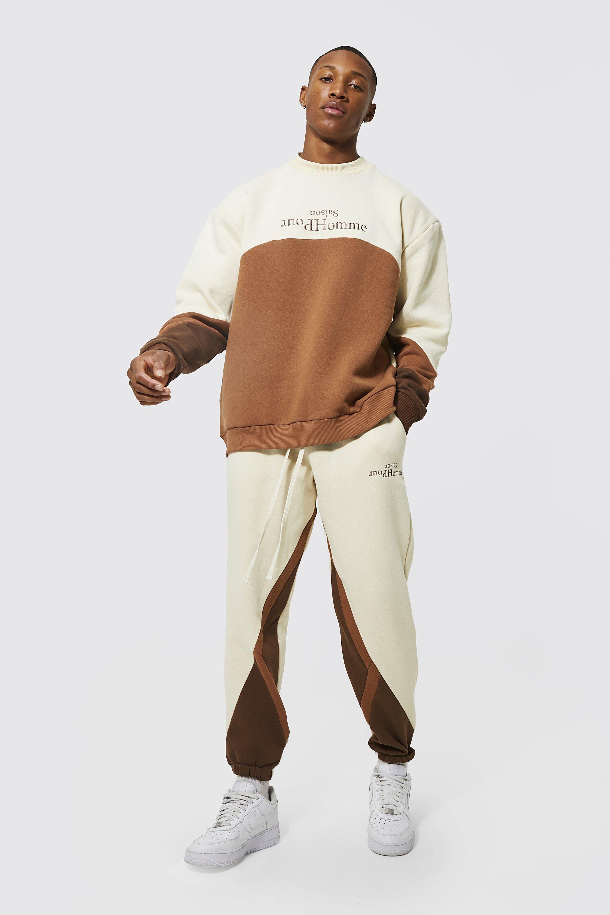 brown oversized tracksuit