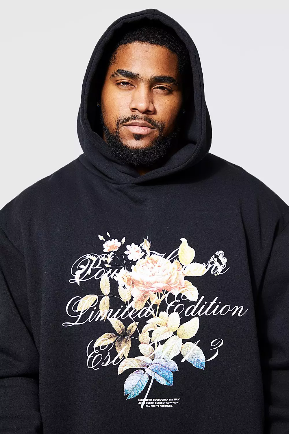 All Over Floral Print Hoodie