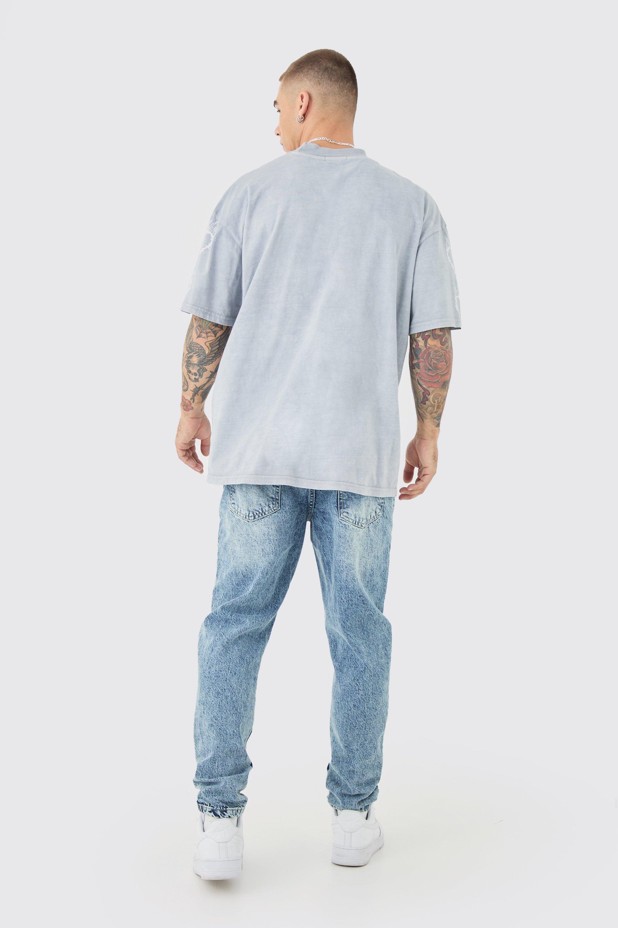 herren tapered fit rigid jean