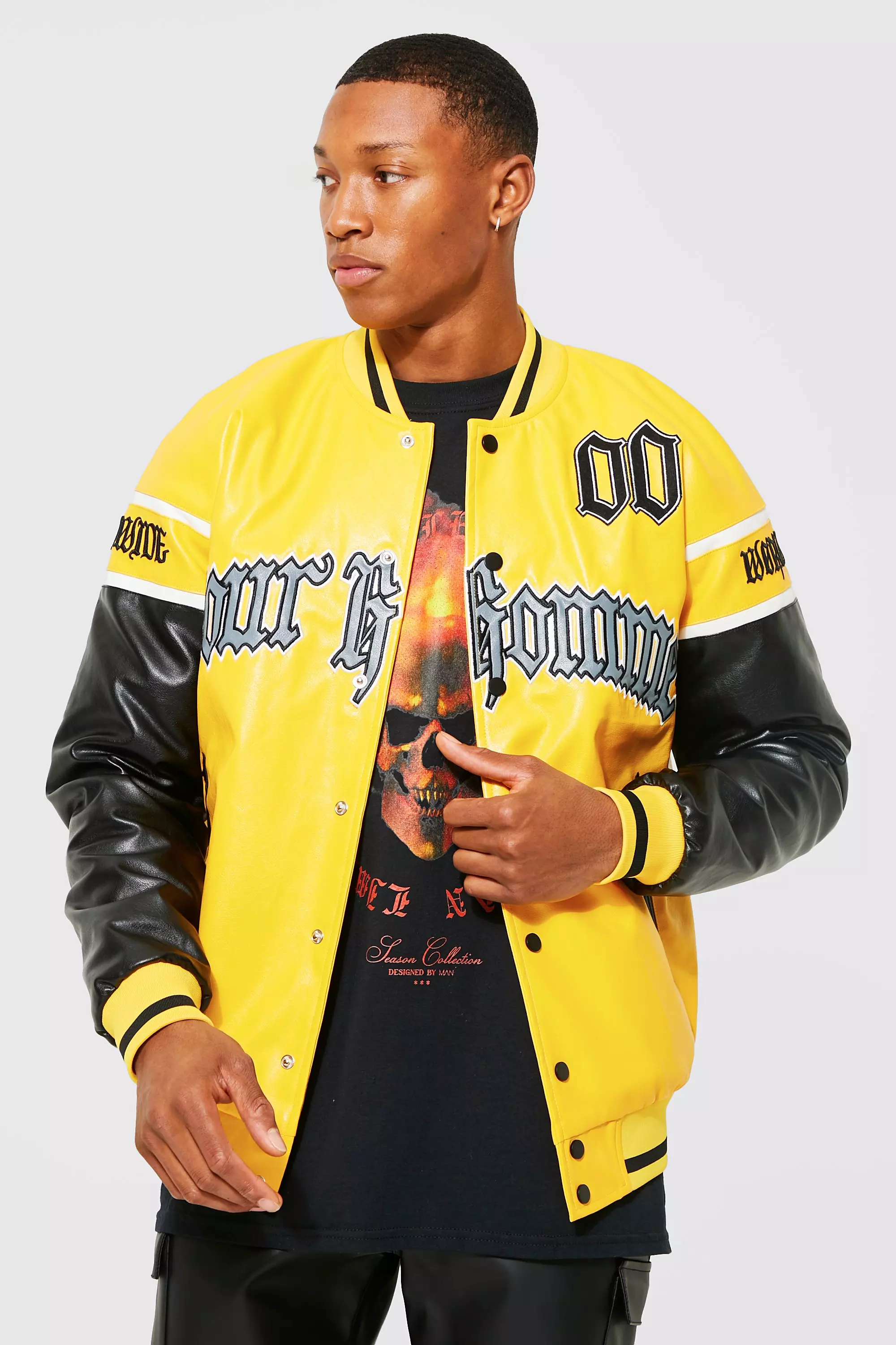 Varsity discount jacket homme