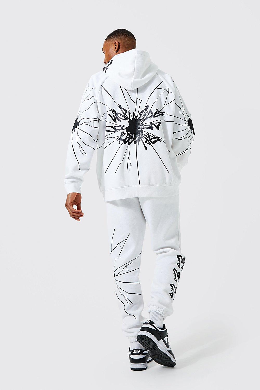 white oversized tracksuit