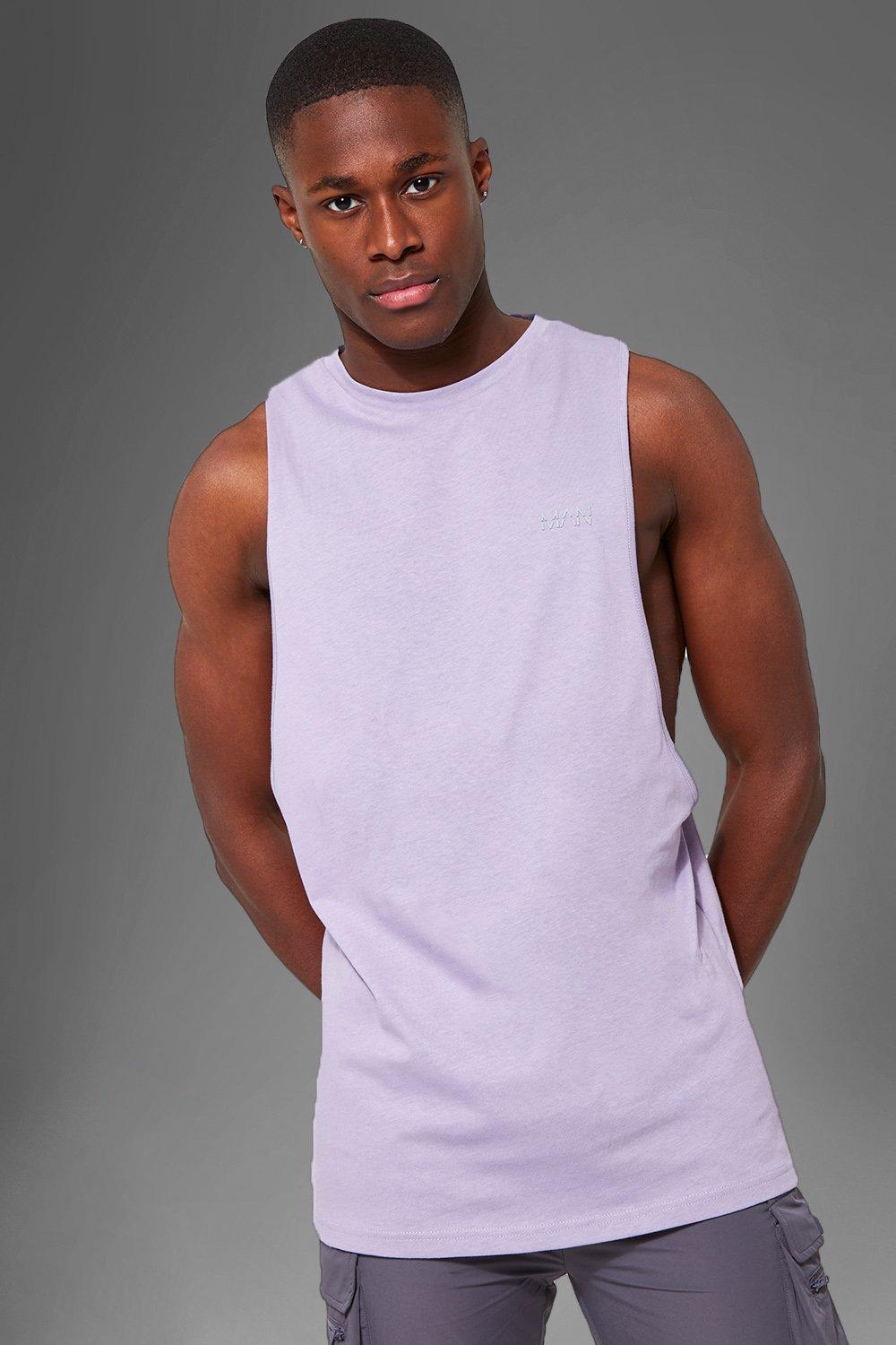 men's deep cut sleeveless shirt