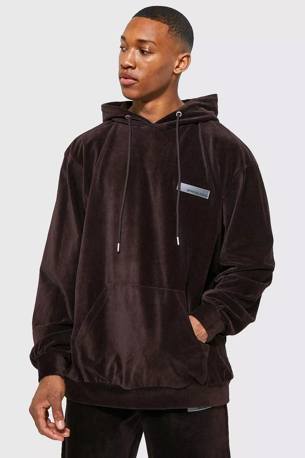 Oversized velour outlet hoodie