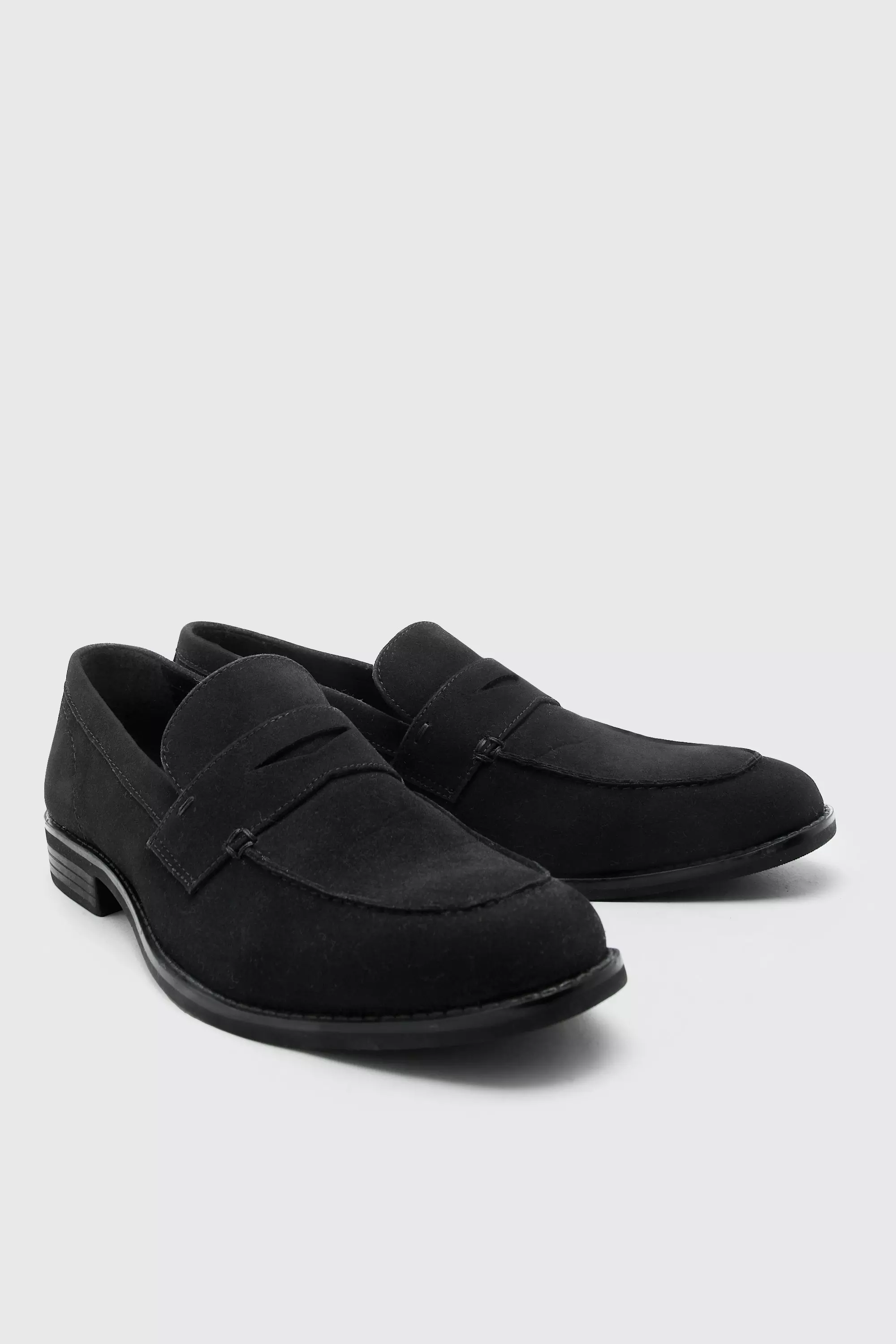 Mens black suede outlet dress loafers