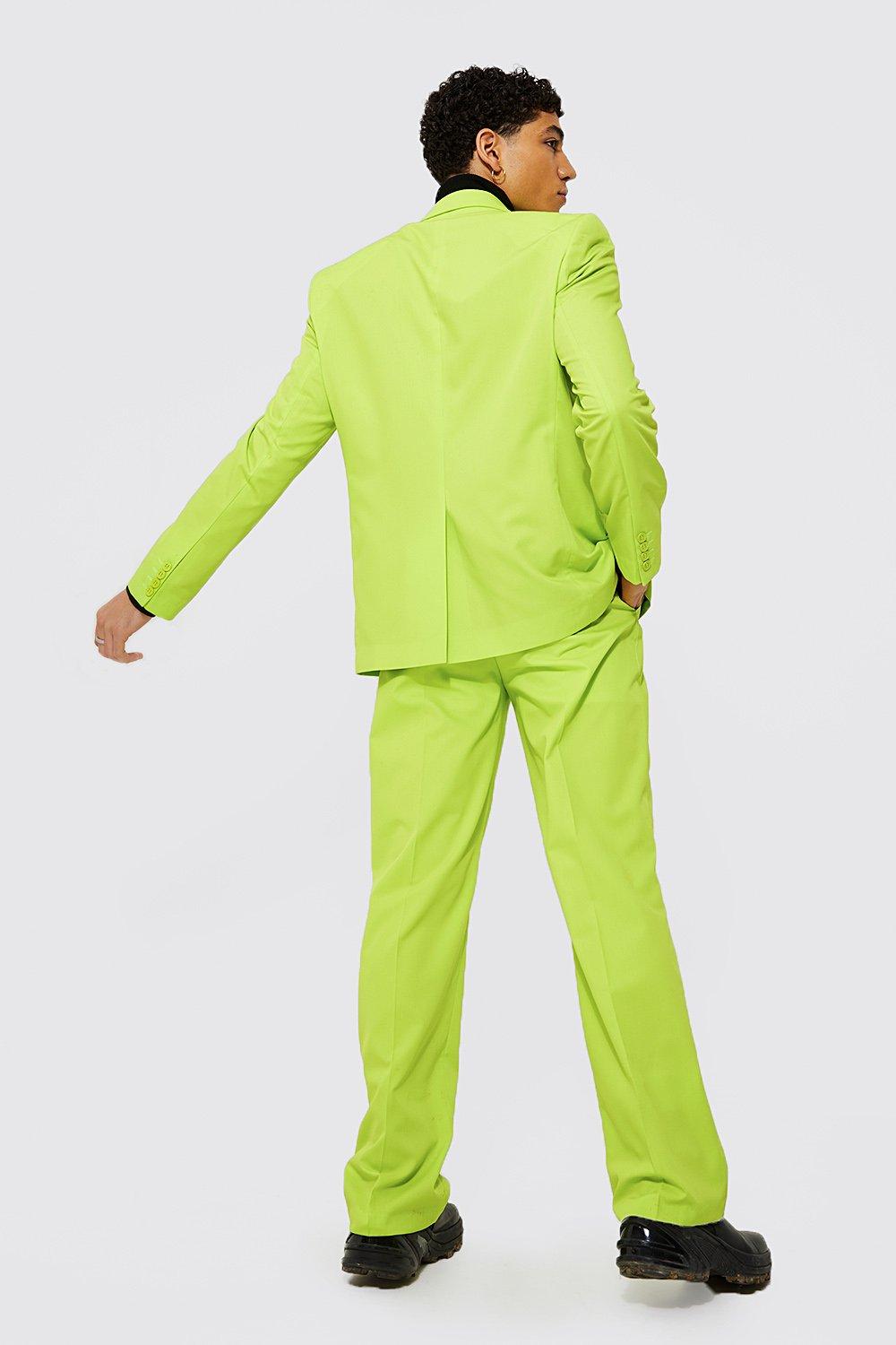 neon yellow mens suit