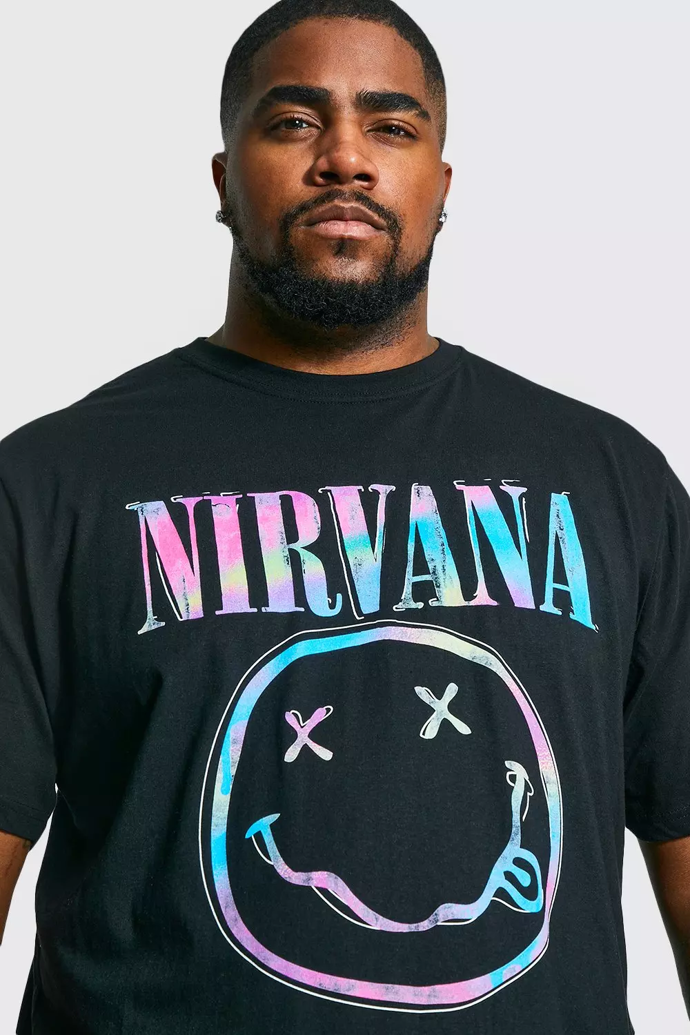 Eksamensbevis eksplosion inden for Plus Nirvana Tie Dye Logo License T-shirt | boohooMAN USA