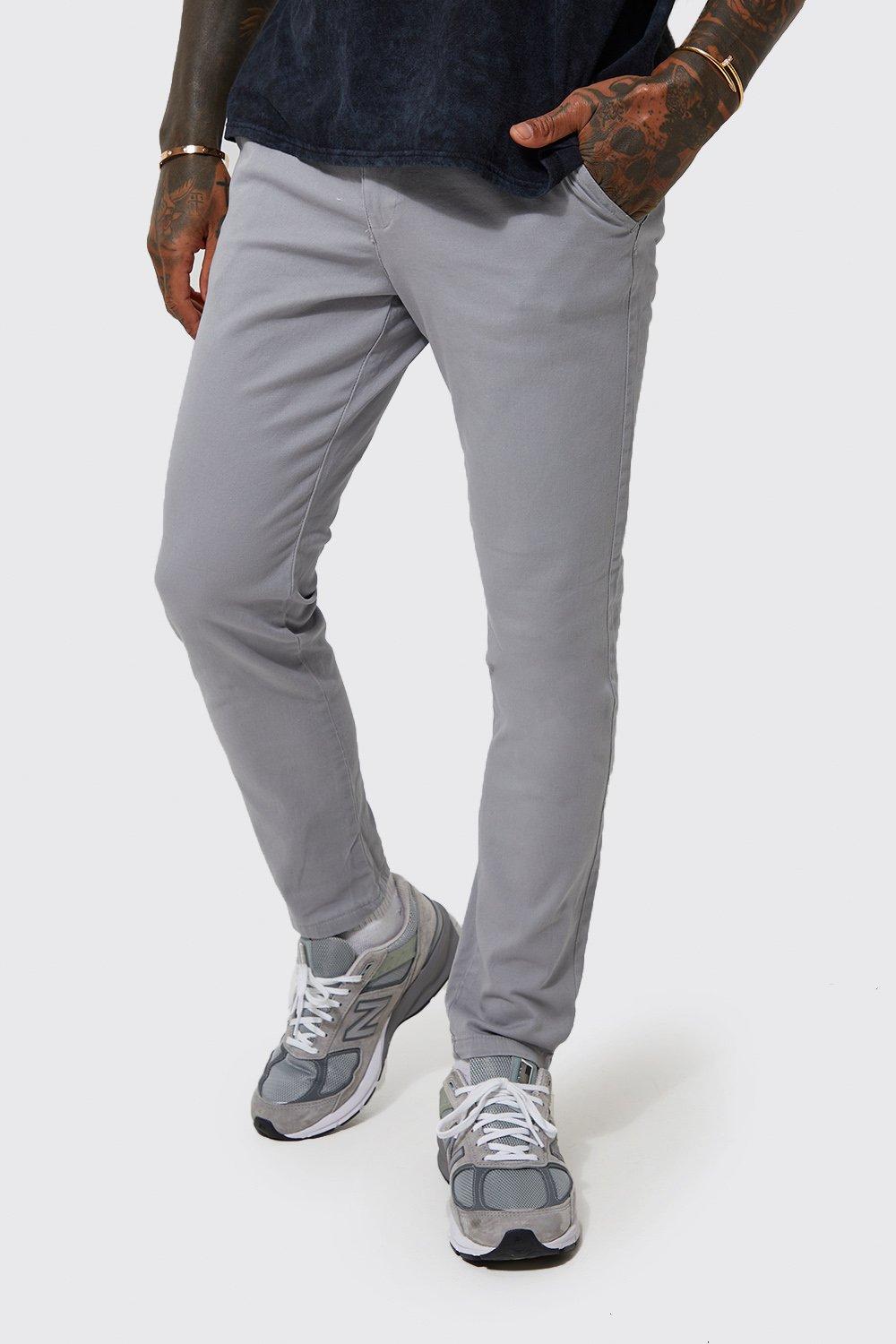 mens grey chino trousers