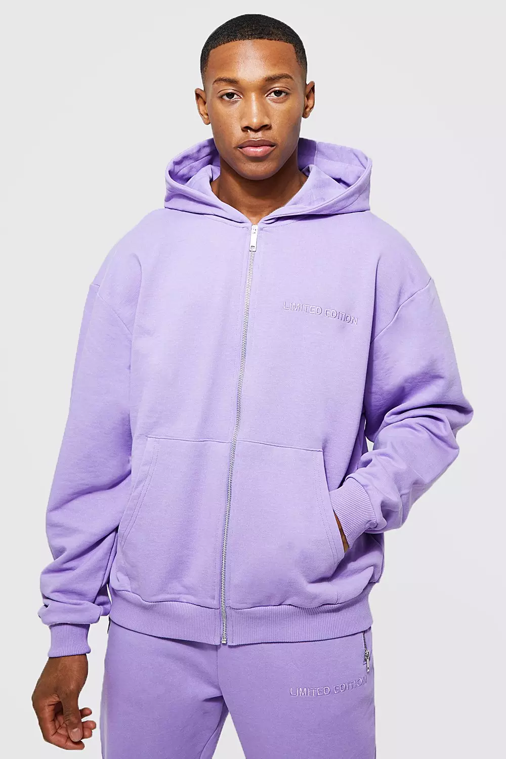 Light purple zip up on sale hoodie