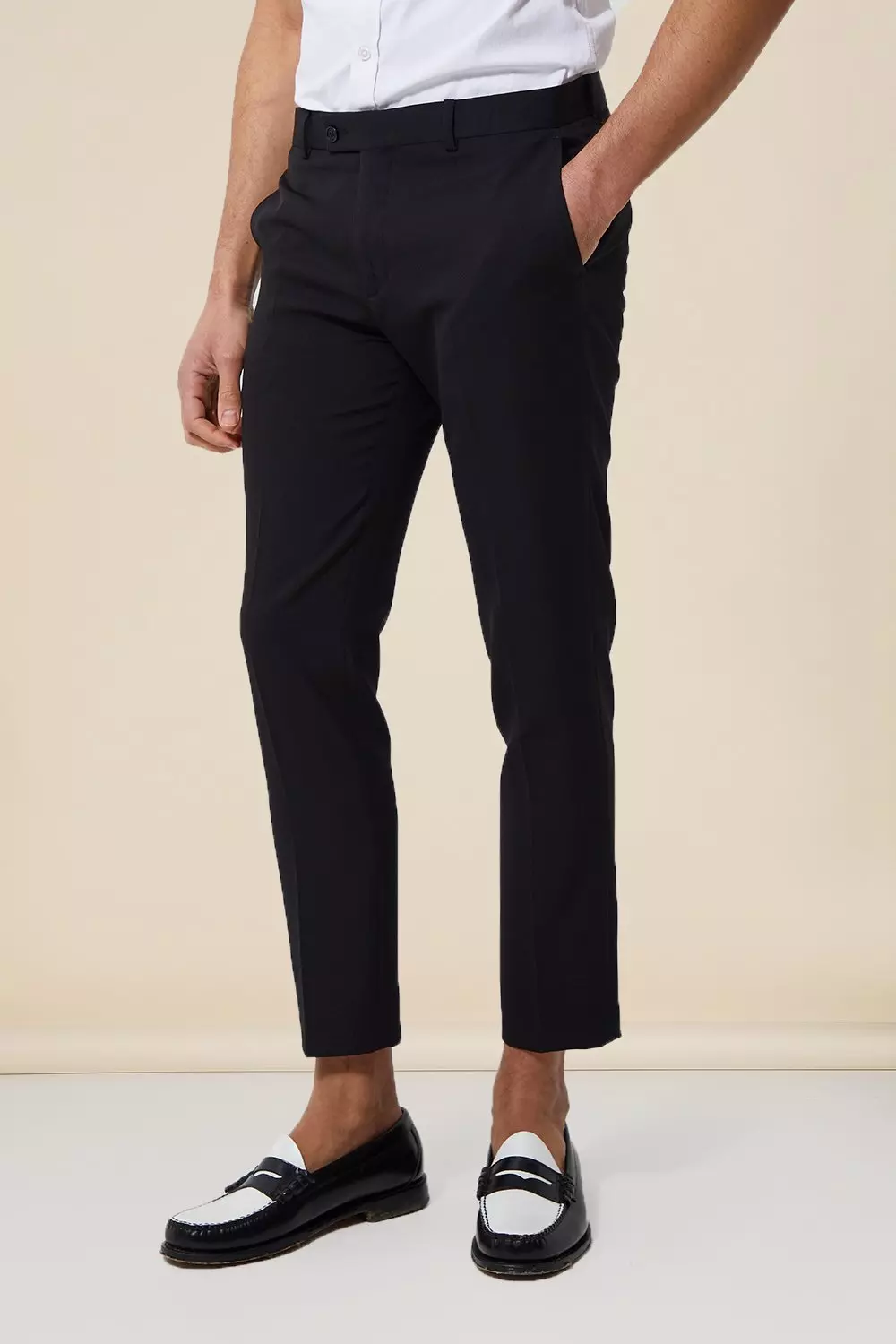 Crop Skinny Suit Pants