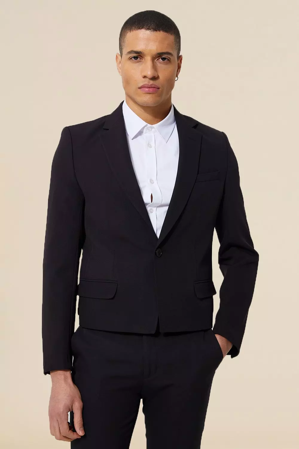 Cropped tuxedo outlet jacket