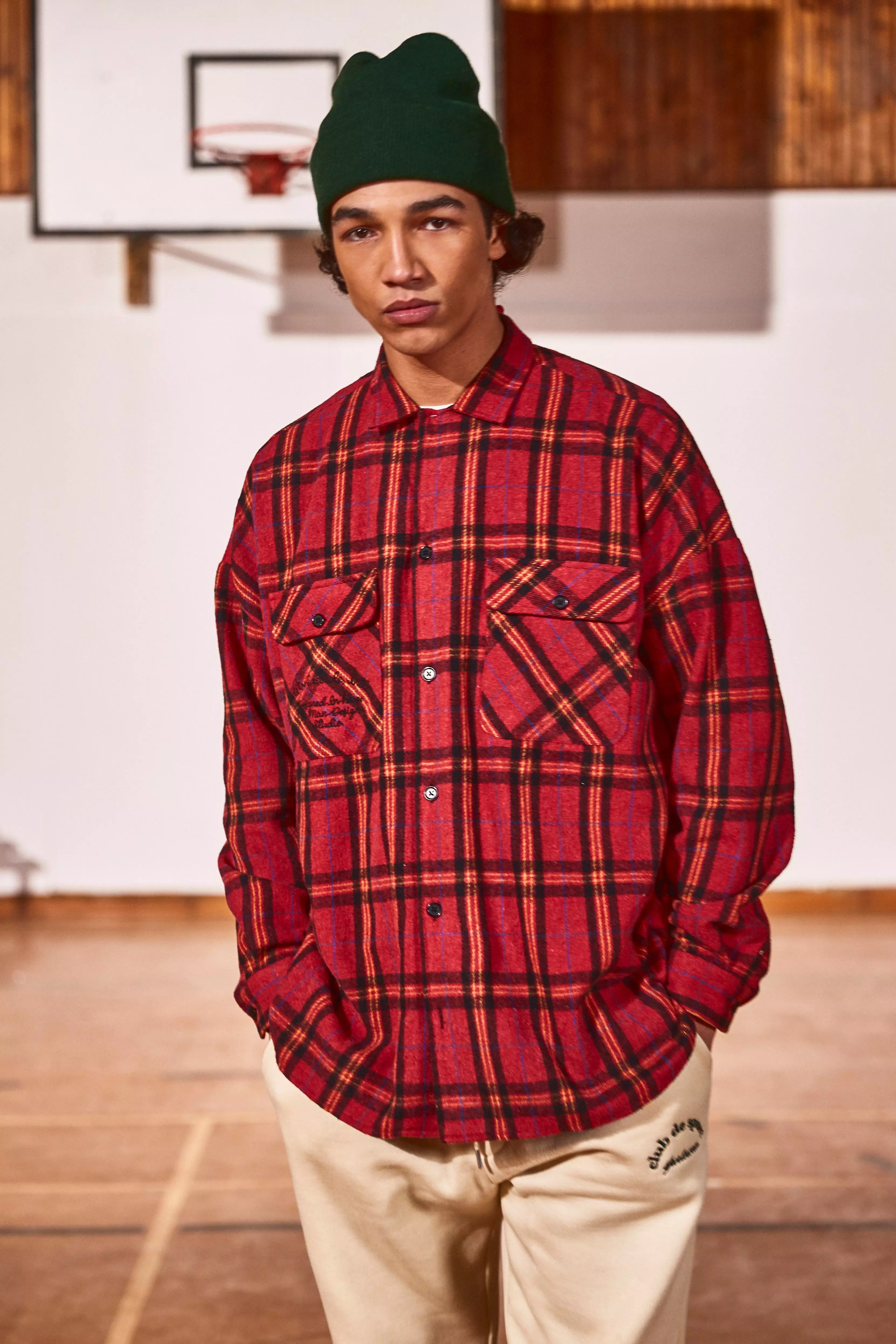 Oversized Flannel Shirt Jacket With Curved Hem | boohooMAN USA