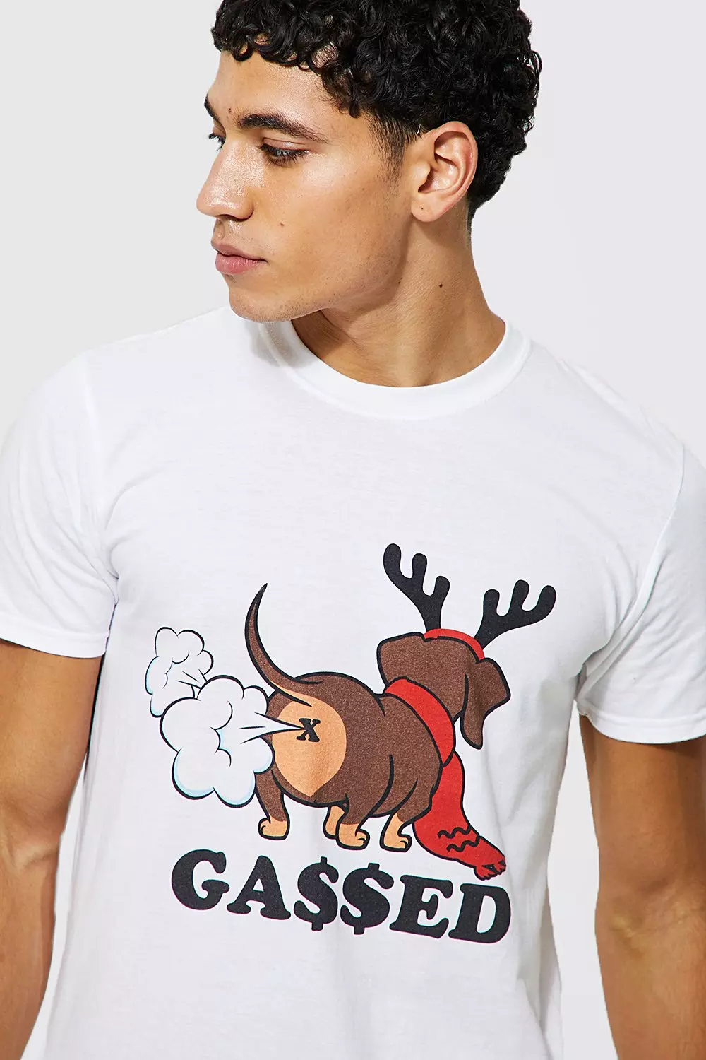 Gassed Christmas T-shirt | boohooMAN