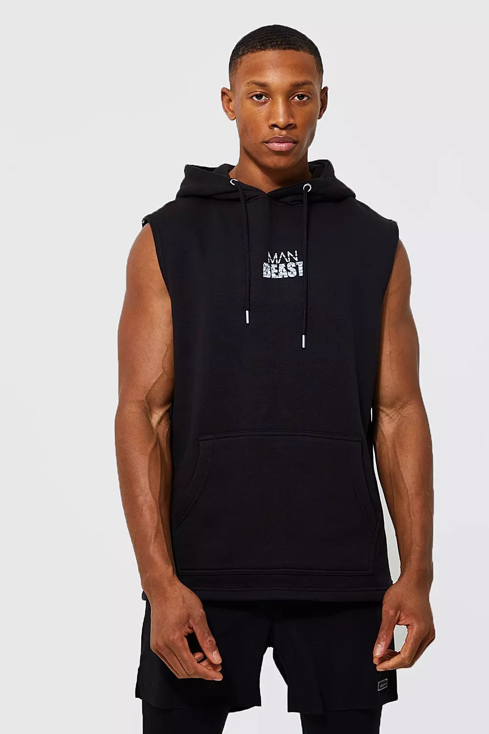 And1 Men's and Big Men's Active Sleeveless Hooded Athletic Top, Up to Size 3XL, Black