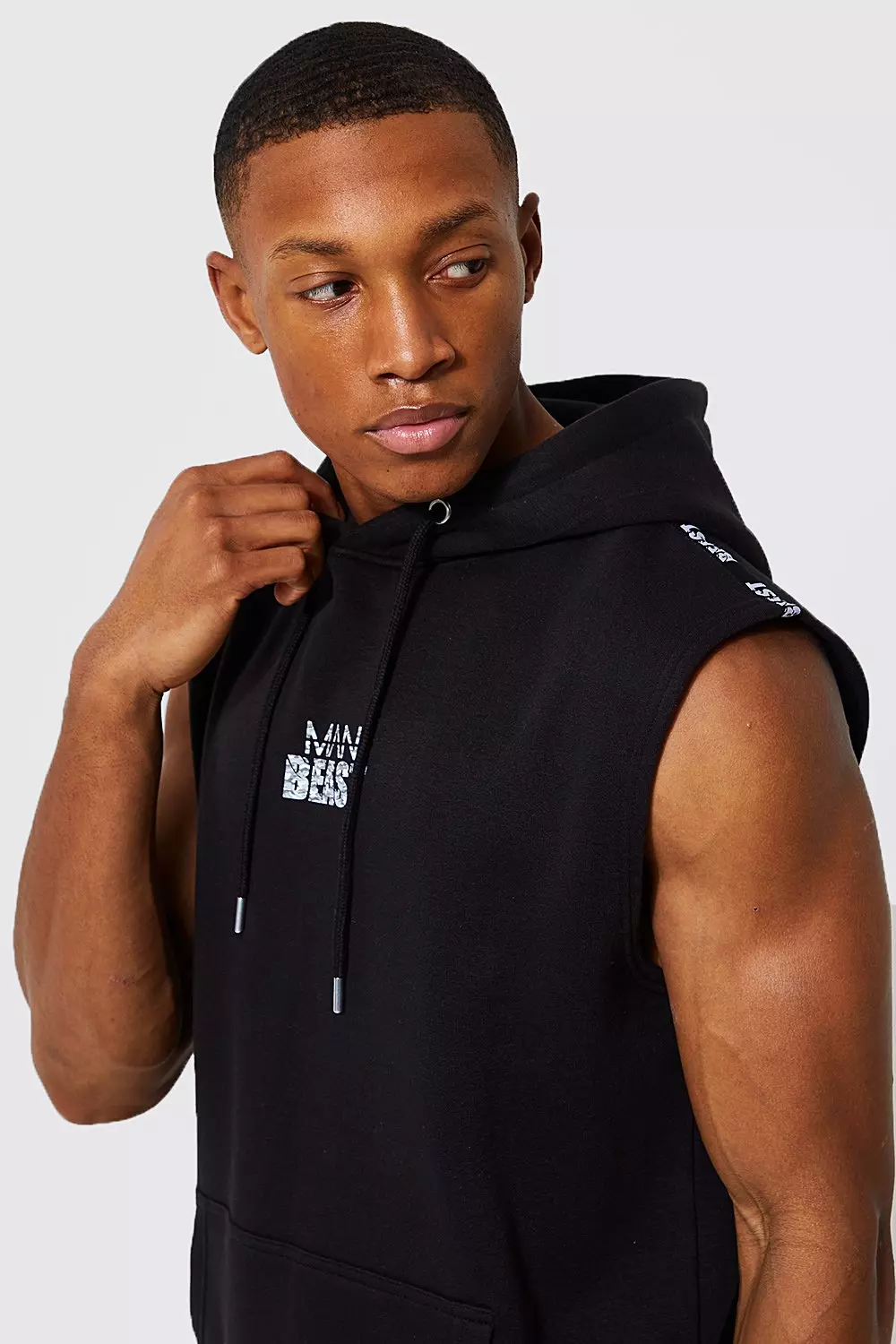 And1 Men's and Big Men's Active Sleeveless Hooded Athletic Top, Up to Size 3XL, Black