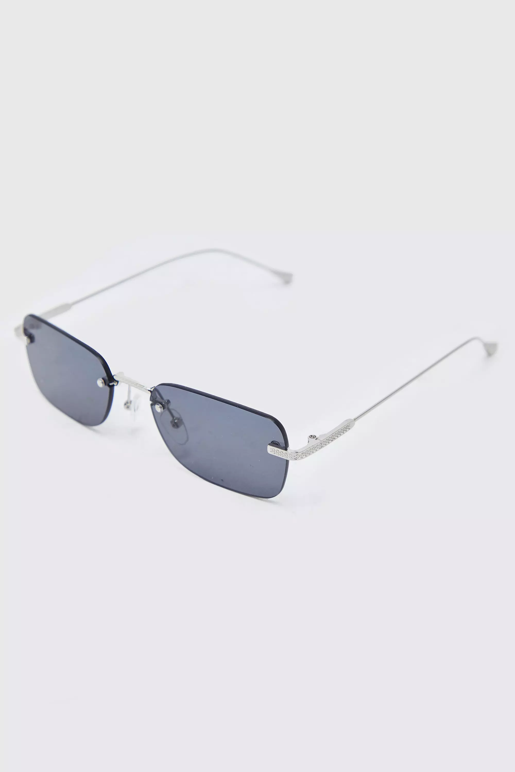 Polarized Rectangular Rimless Sunglasses for Mens  rimless  Collections ｜Framesfashion