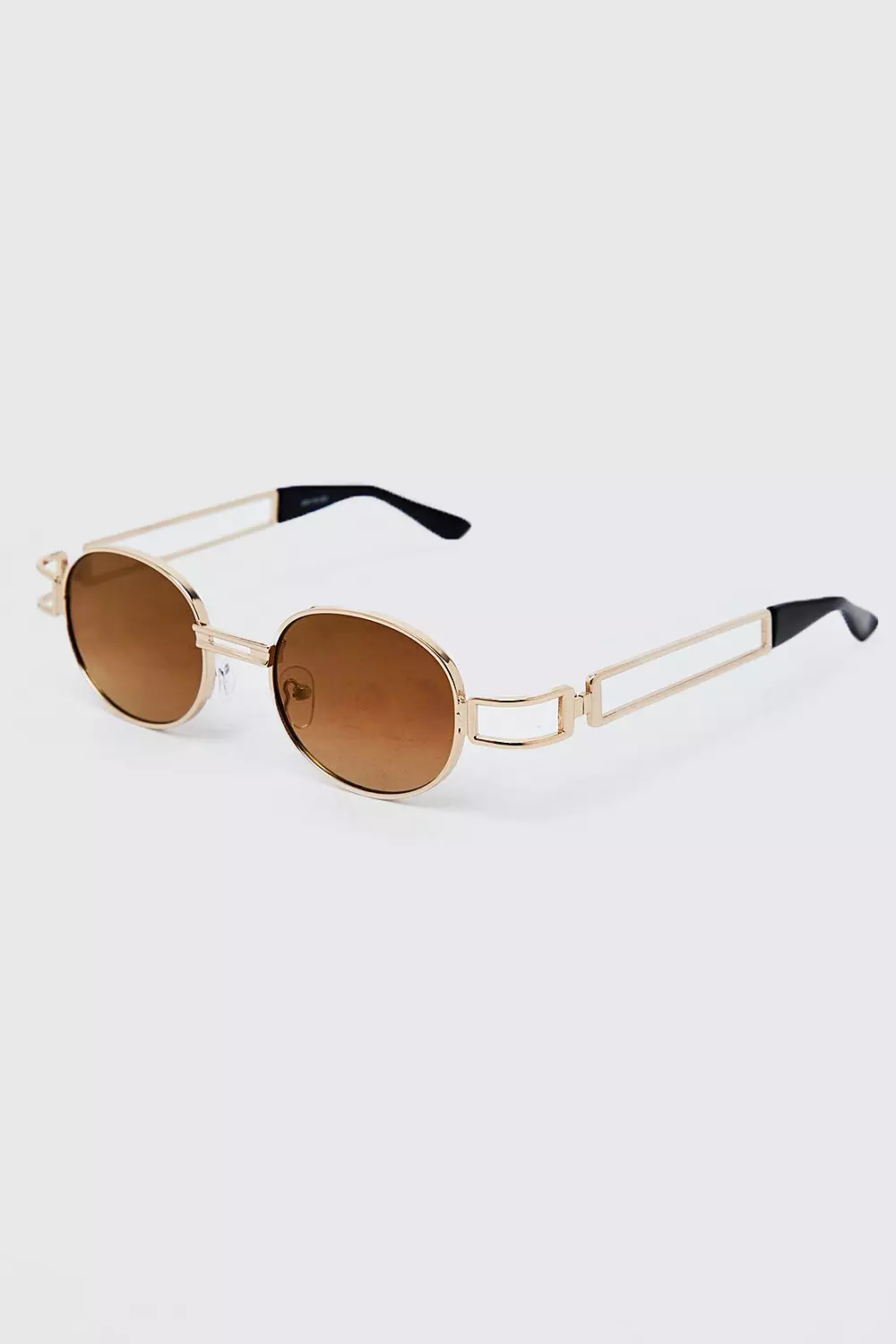 boohooMAN Men's Round Metal Sunglasses