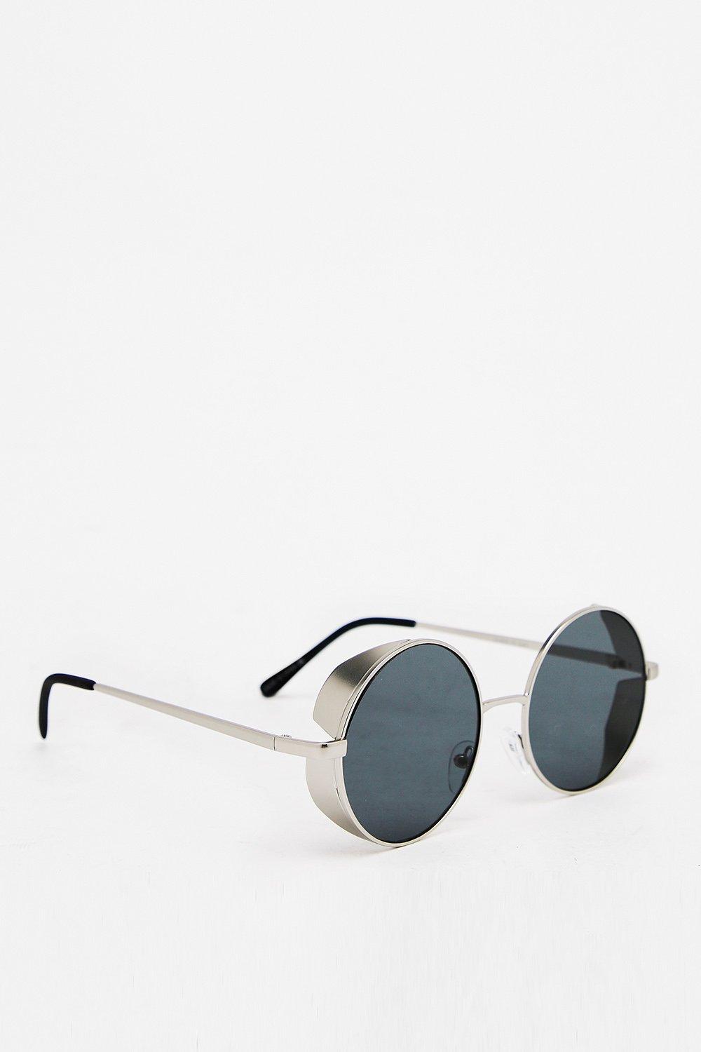 Mens Grey Vintage Deep Frame Sunglasses, Grey