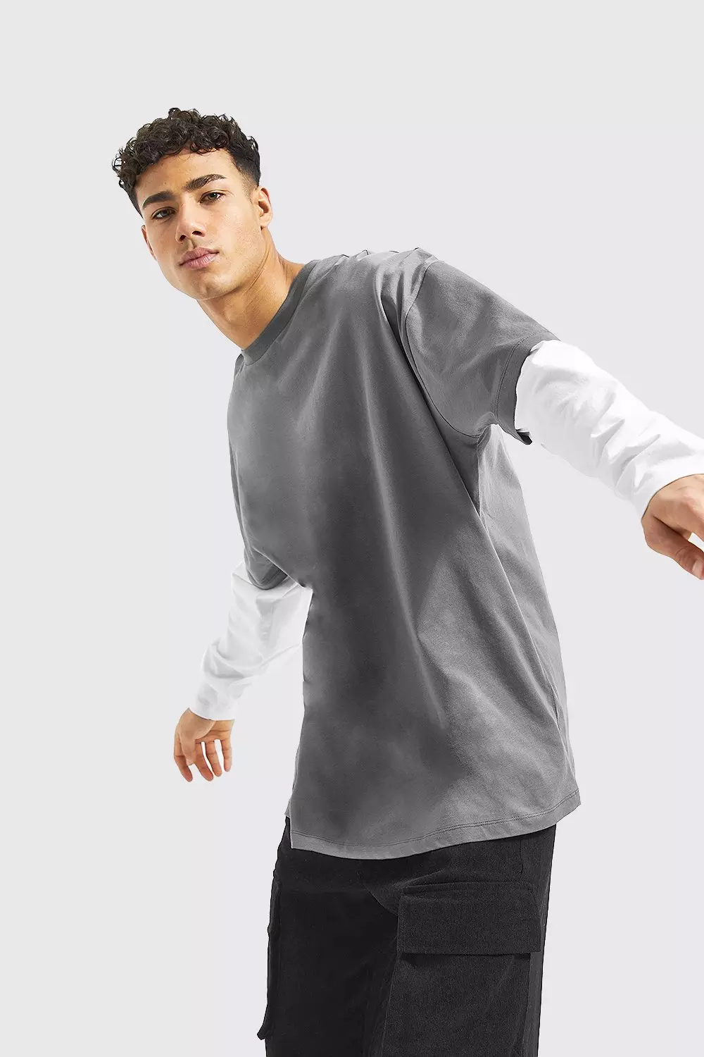 ASOS Oversized Long Sleeve T-Shirt With Double Layer