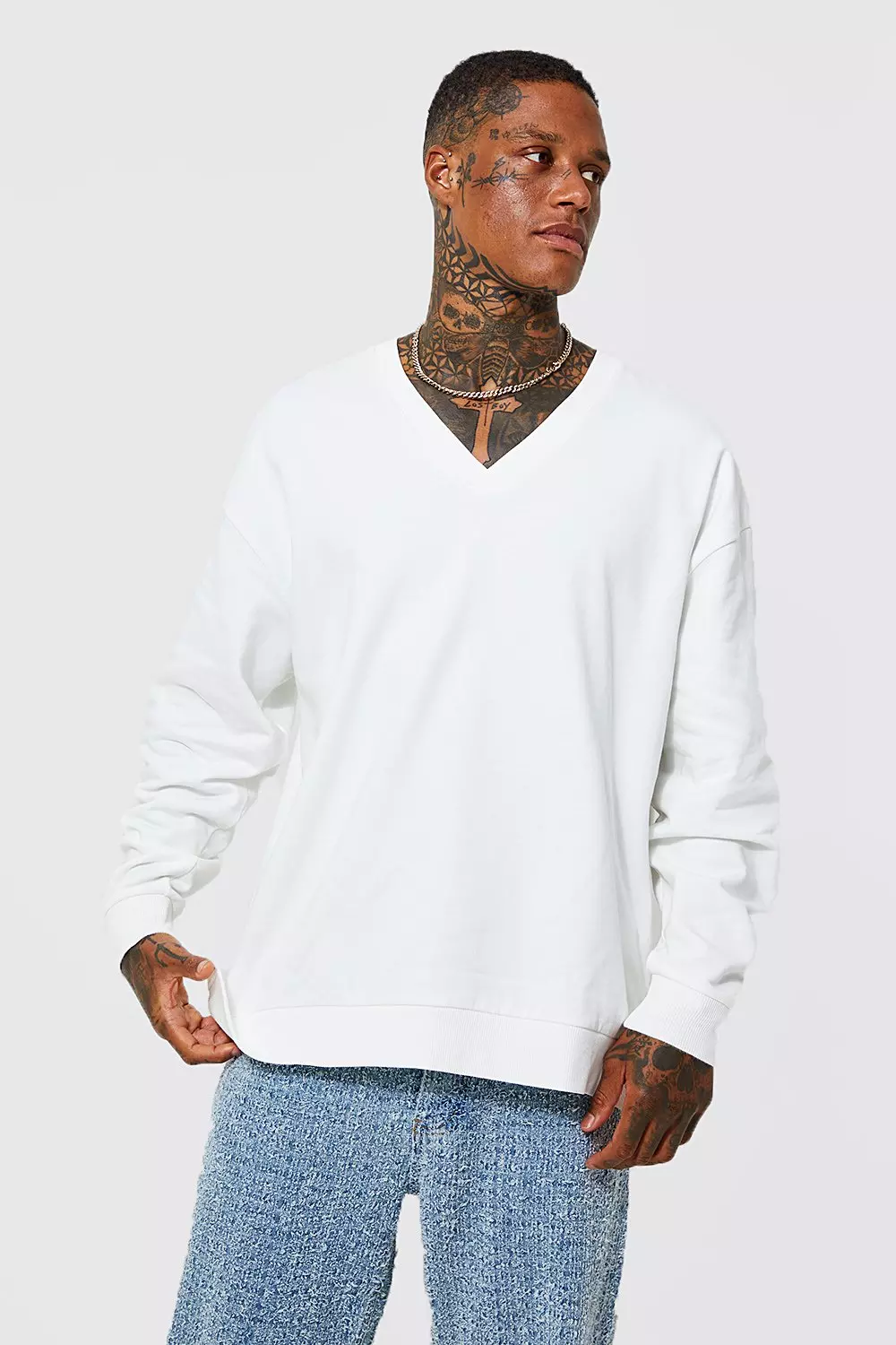 V hot sale neck hoodies