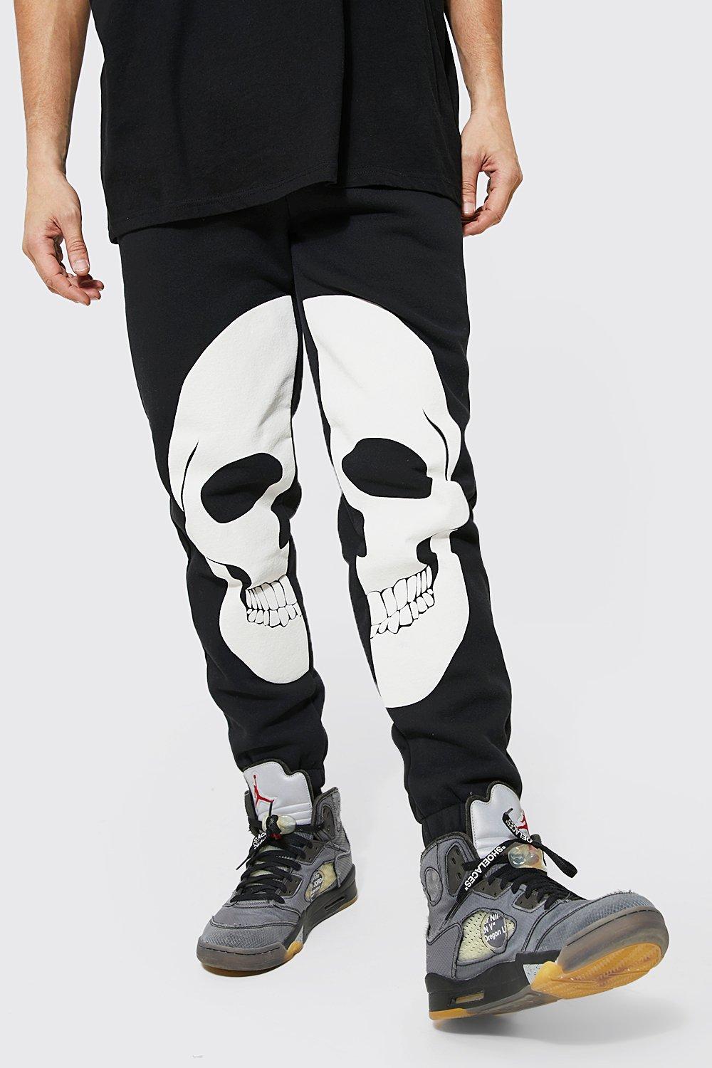 skull print joggers