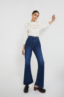 72s Denim Patch Pocket Flare Jean