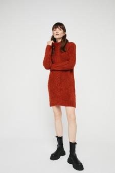 Bobble And Cable Knit Dress