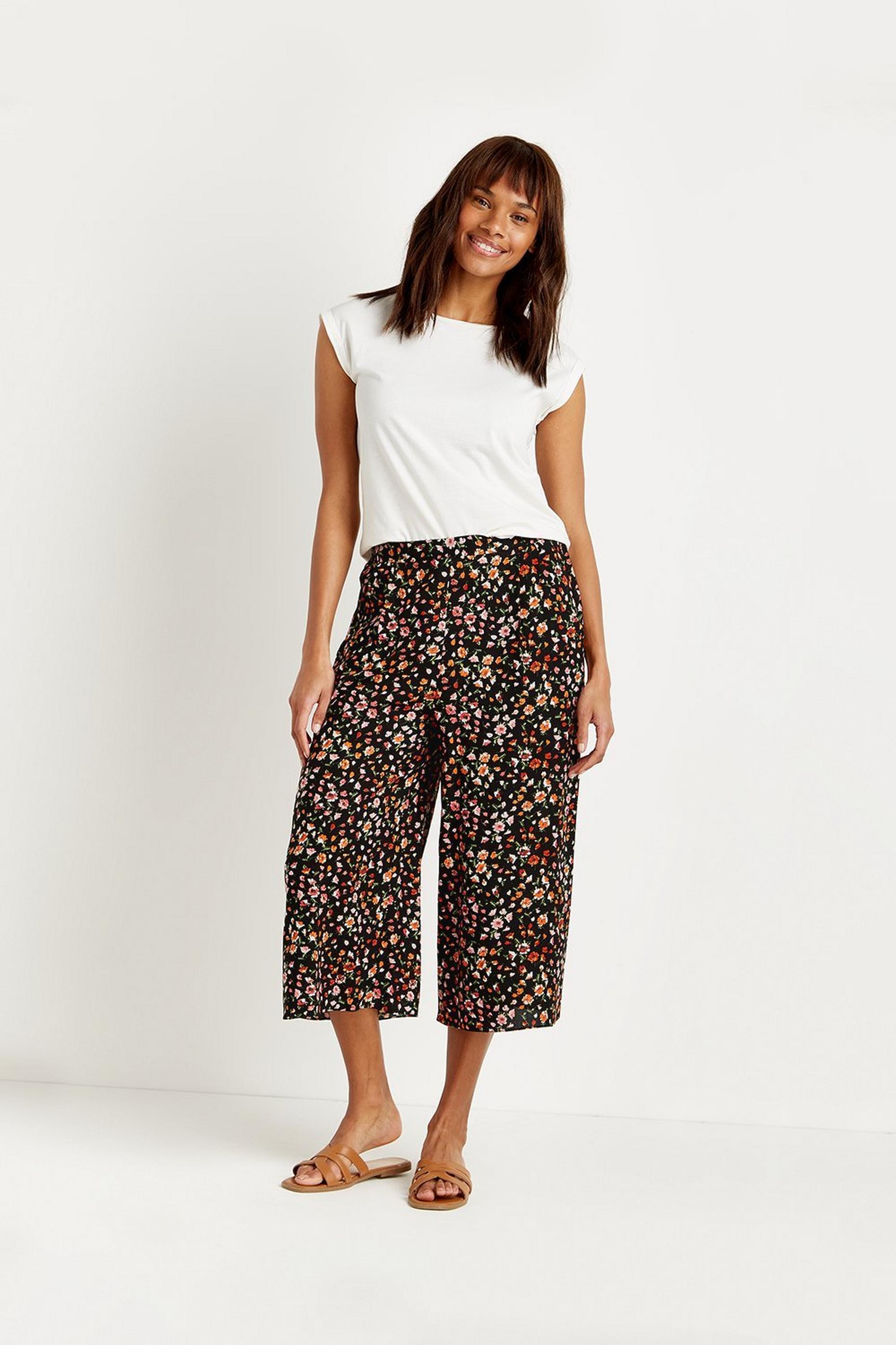 ditsy print trousers