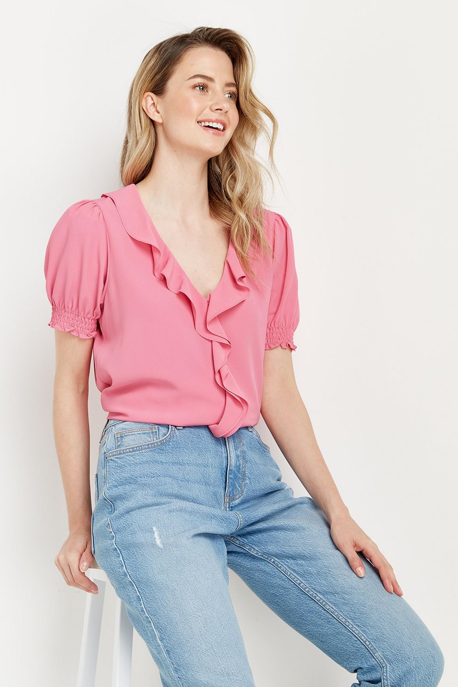 puff sleeve ruffle