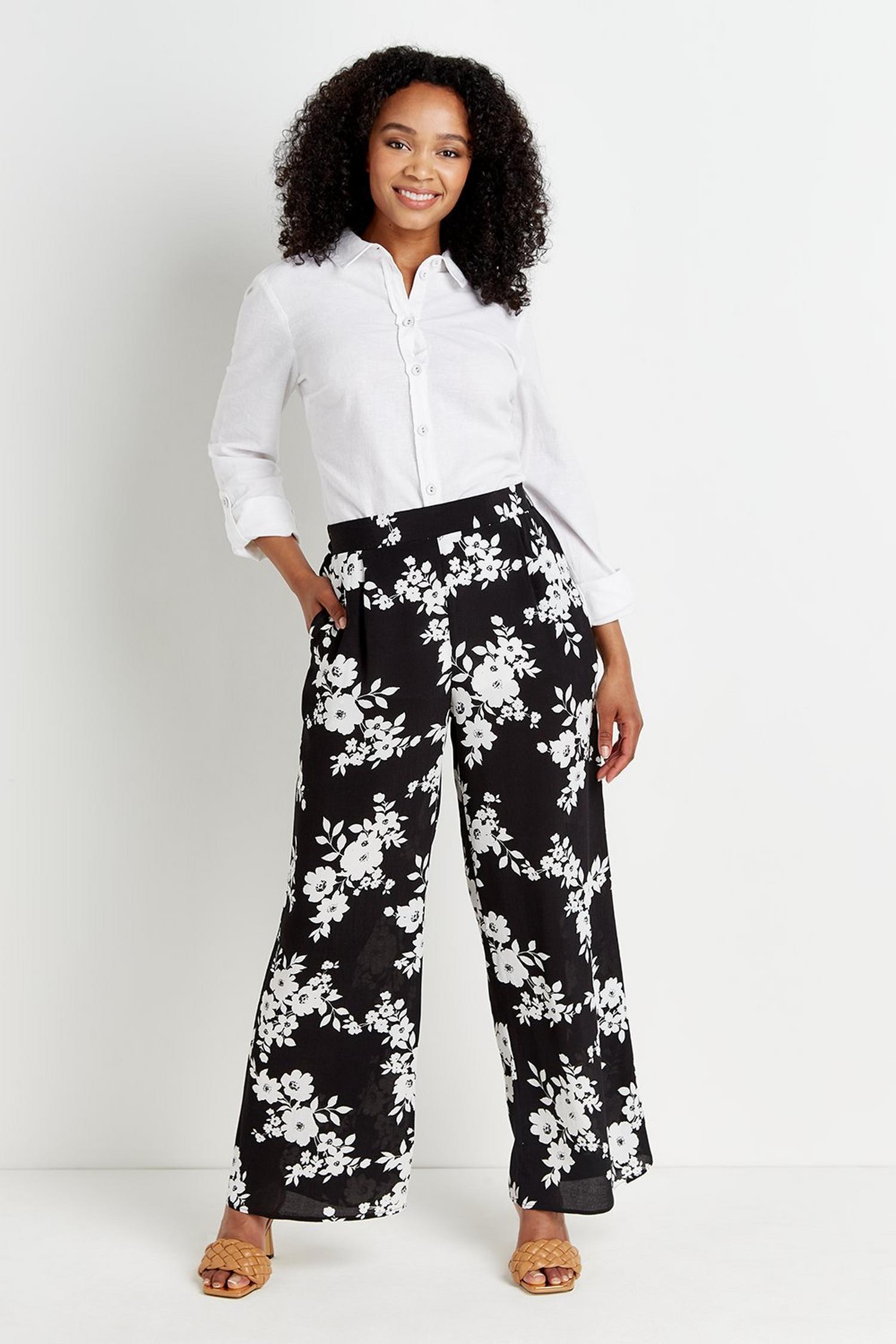 petite floral trousers