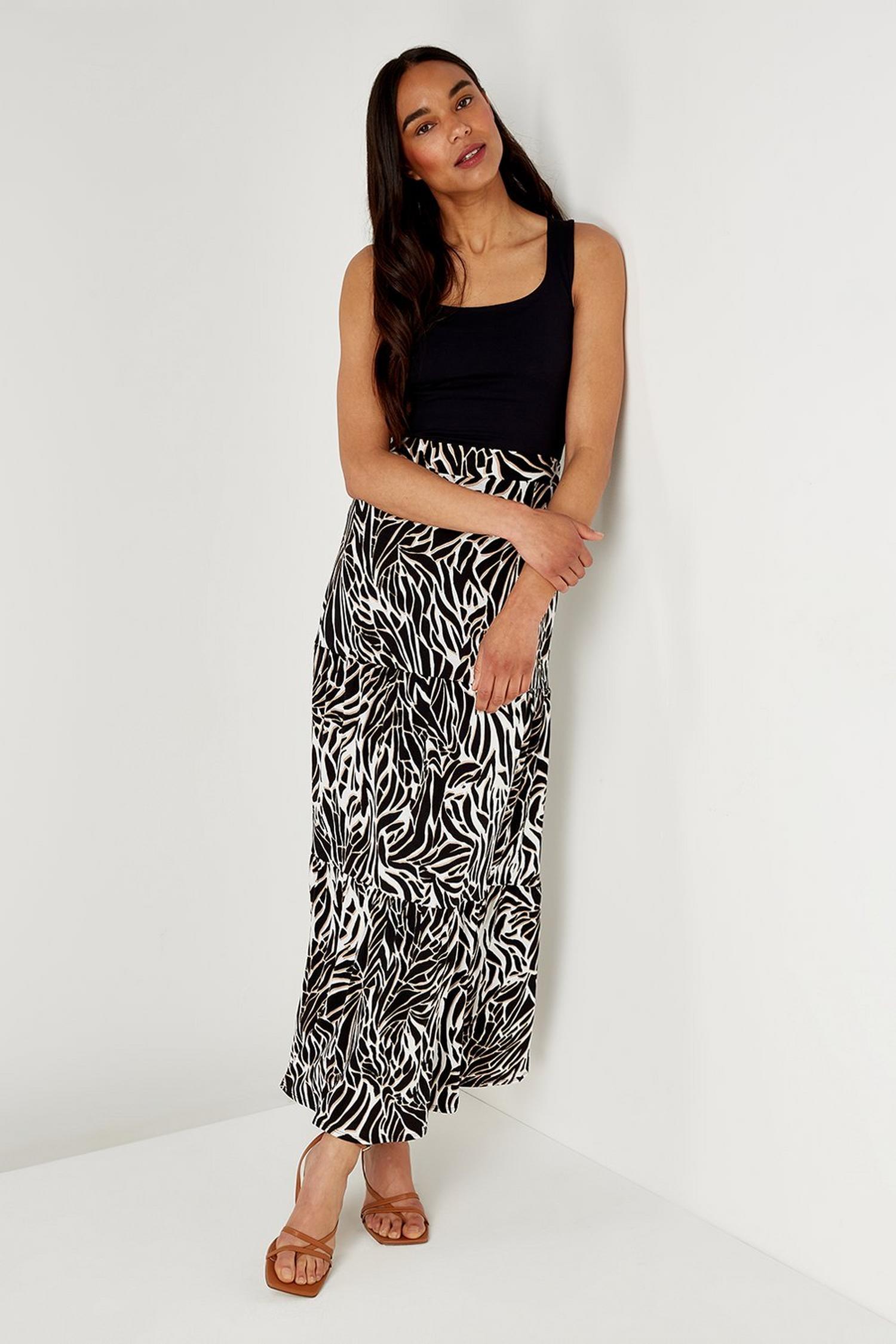 Geo Print Jersey Maxi Skirt | Wallis UK