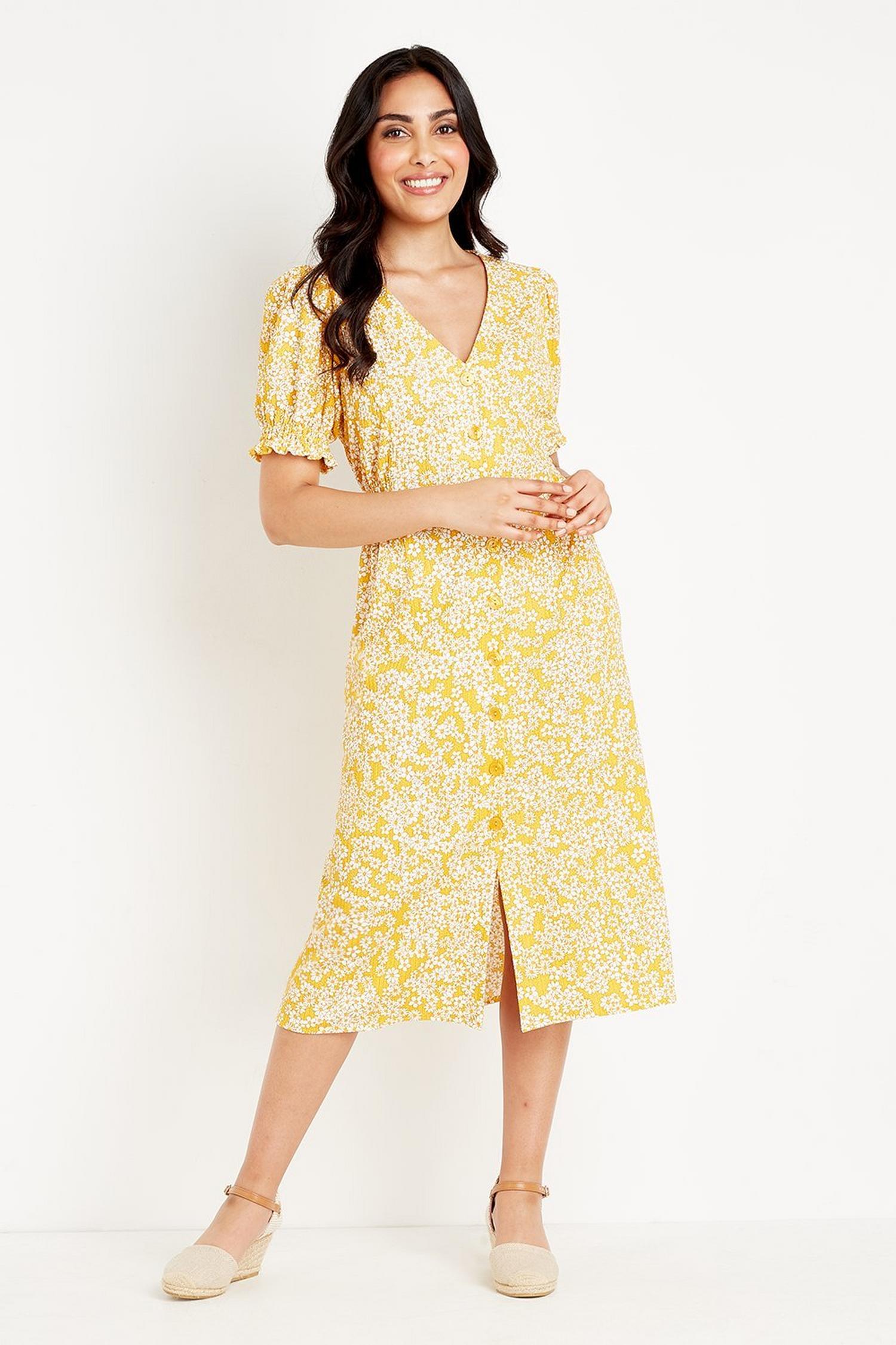 Petite Marigold Daisy Midi Dress | Wallis UK