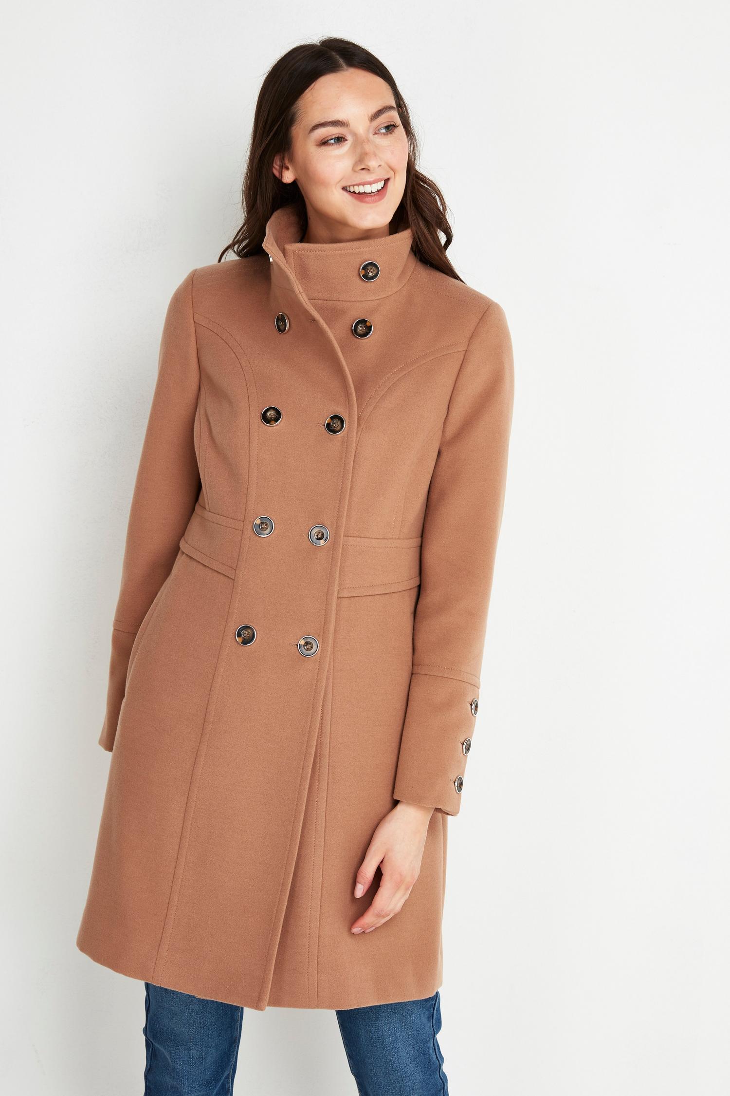 petite camel color coat