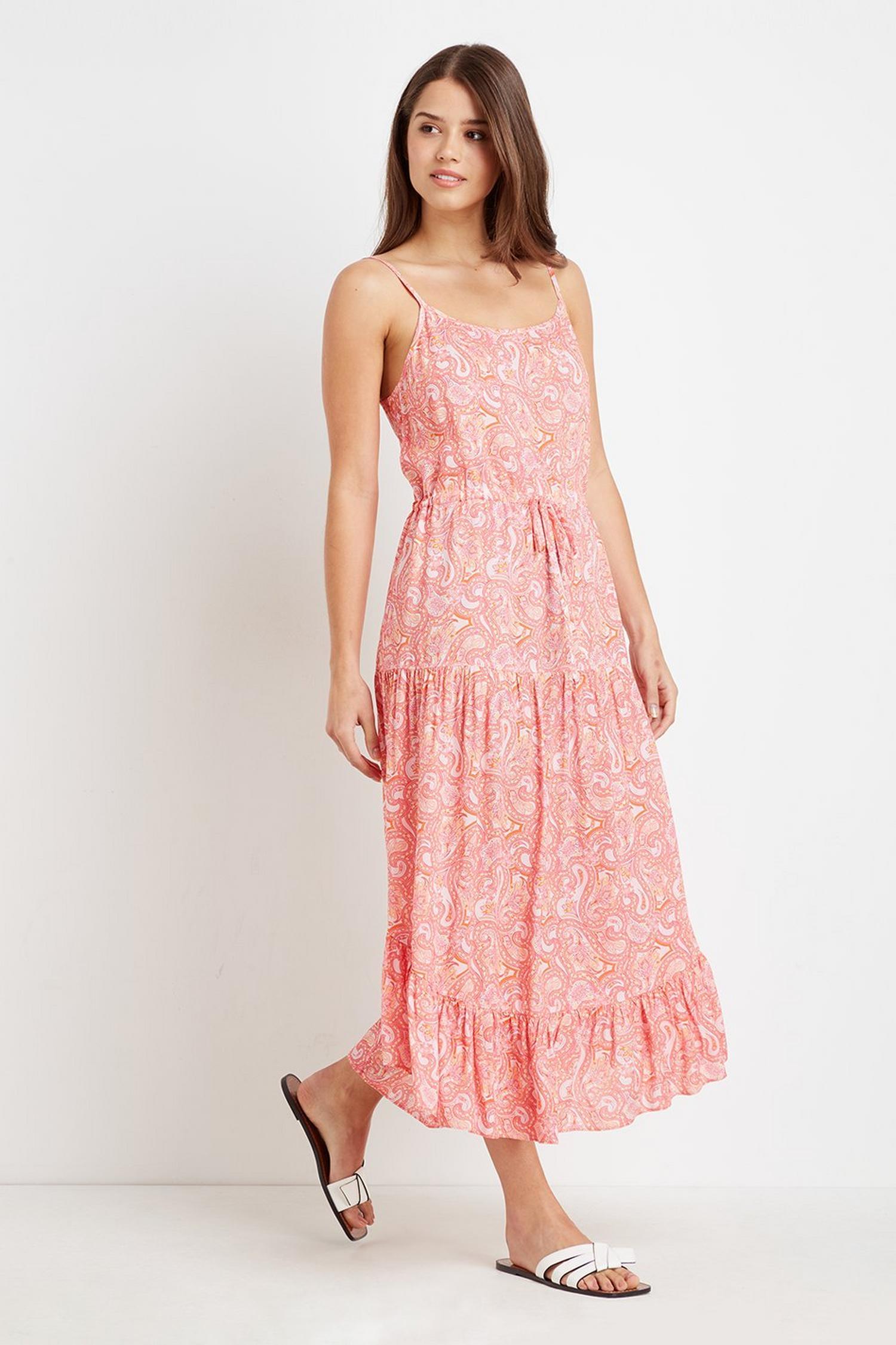 Pink Paisley Frill Hem Sundress | Wallis UK