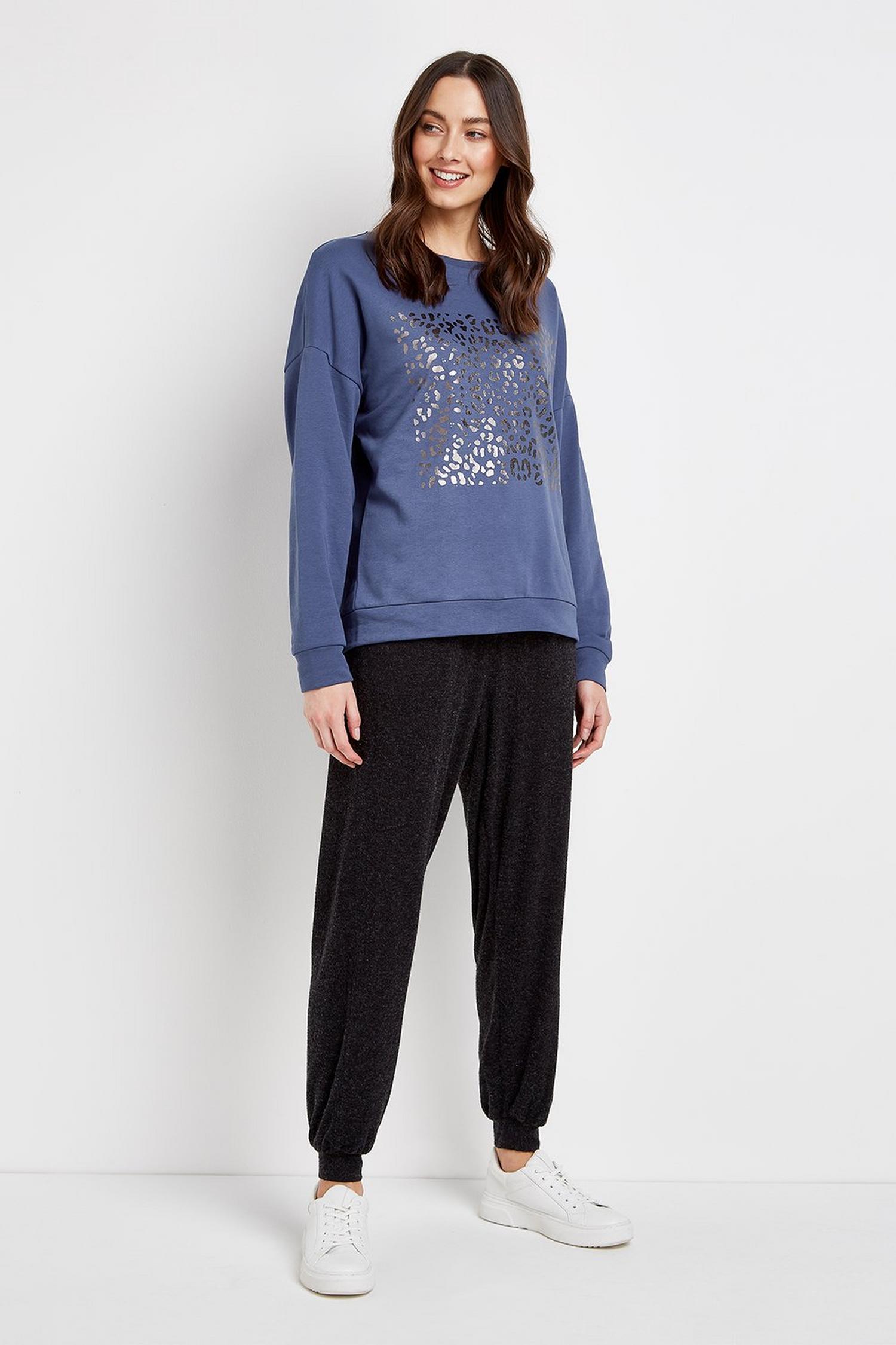 lipsy blue animal print jumper