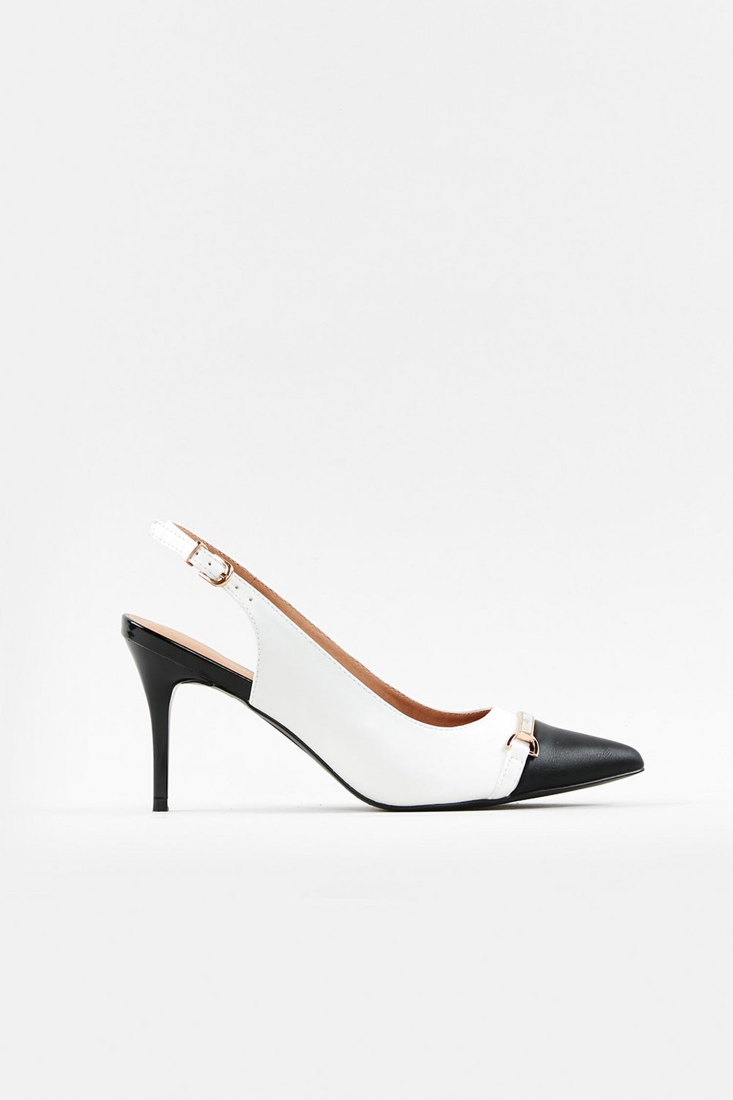 sling back shoes white