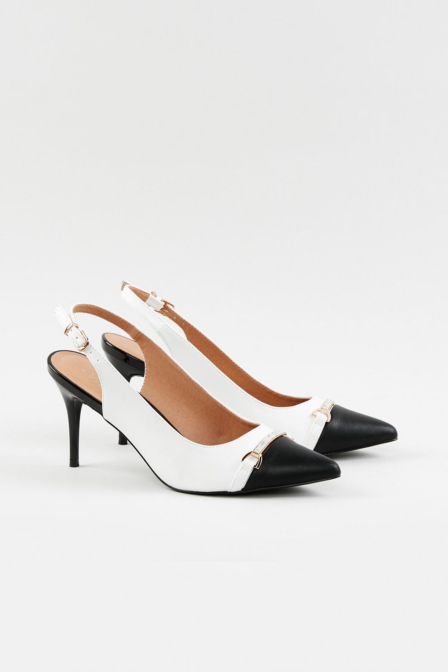 White Slingback Court Shoe | Wallis UK