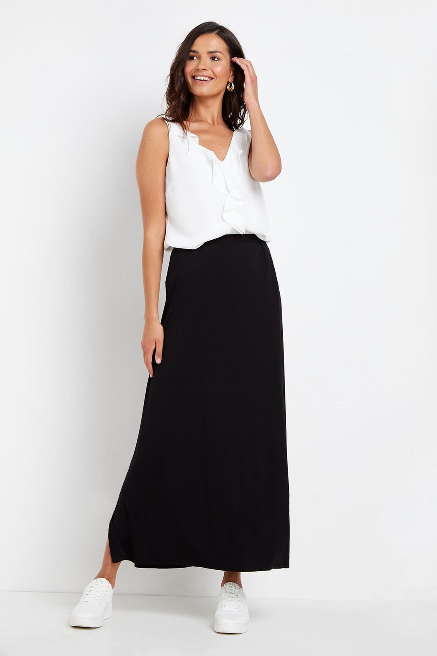 Black Jersey Maxi Skirt | Wallis UK