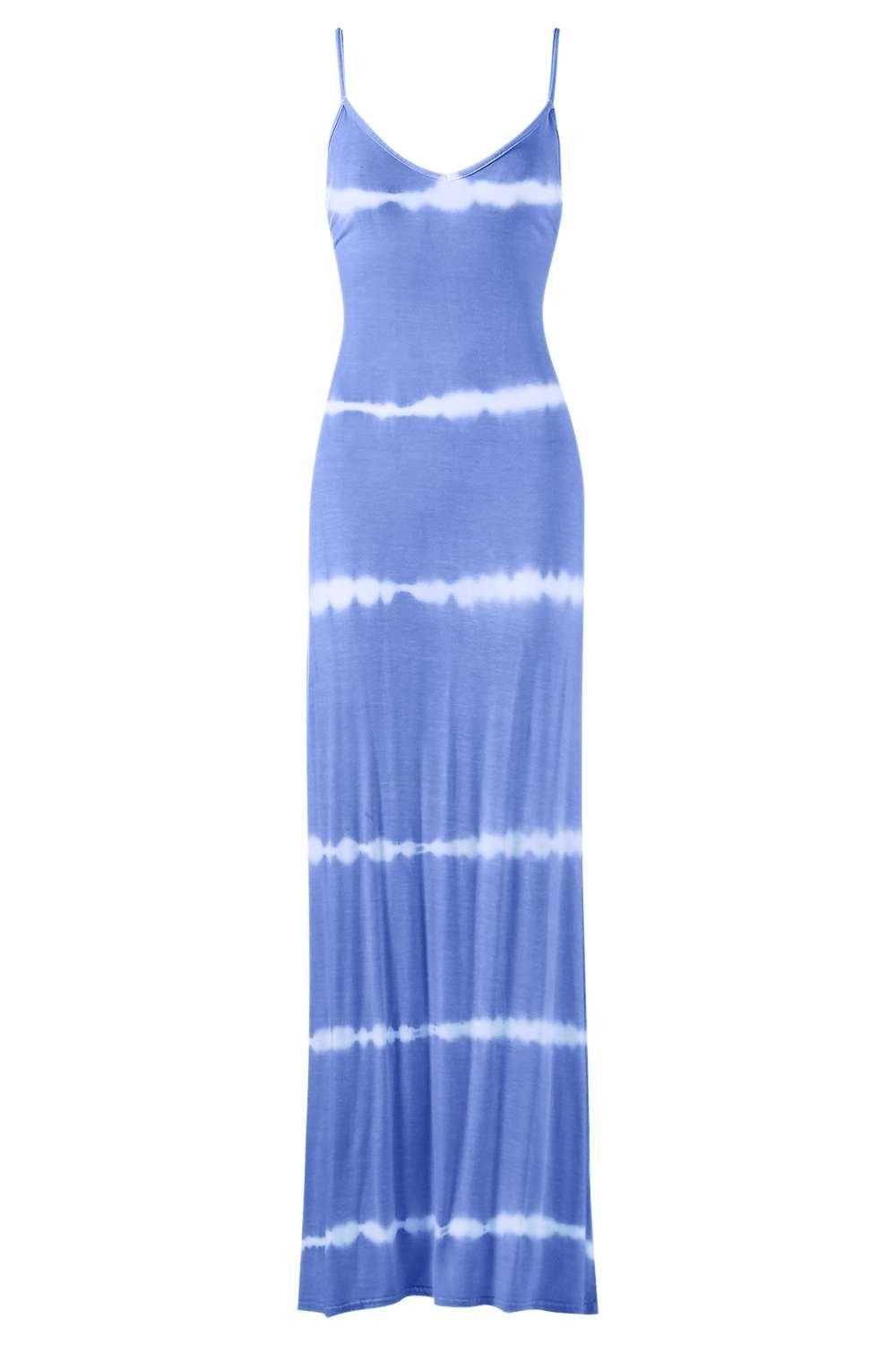 Boohoo Womens Claire Tie Dye Strappy Back Maxi Dress