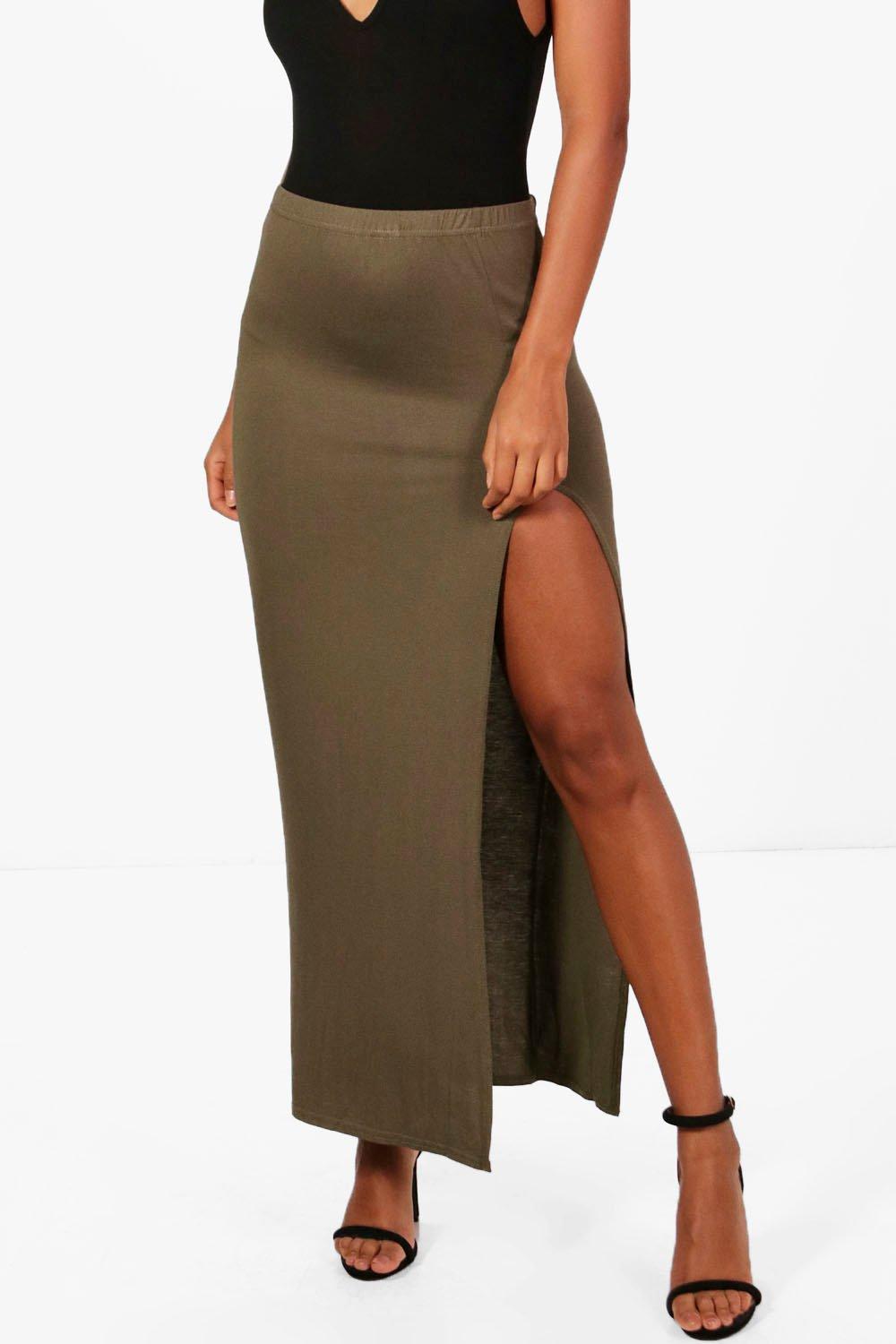 Boohoo Womens Soraya Thigh Split Maxi Skirt