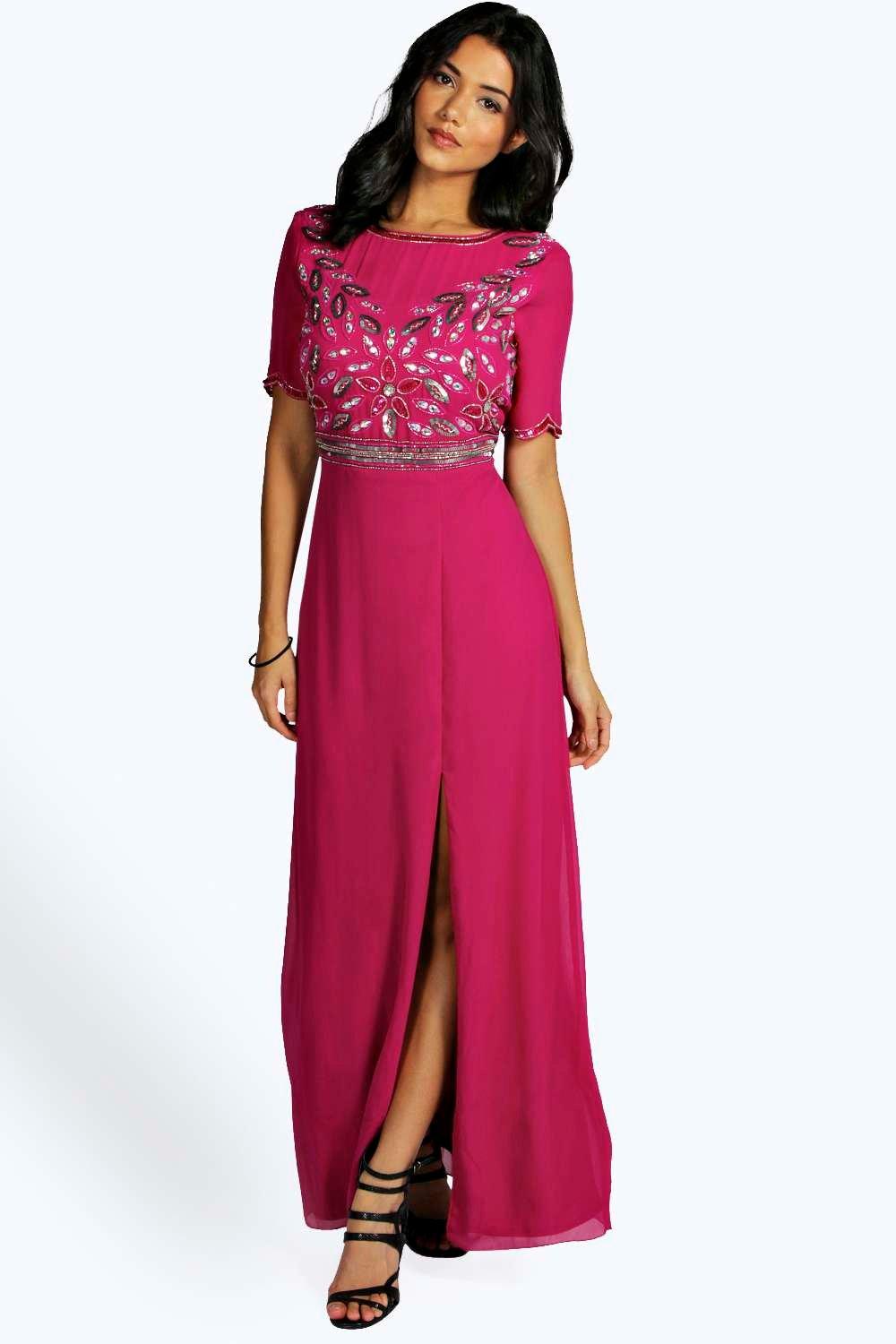 boohoo embellished maxi dress