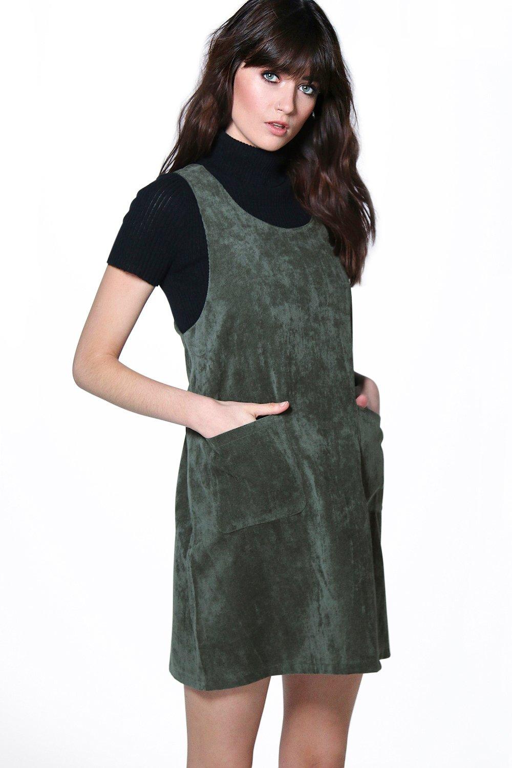 womens cord pinafore