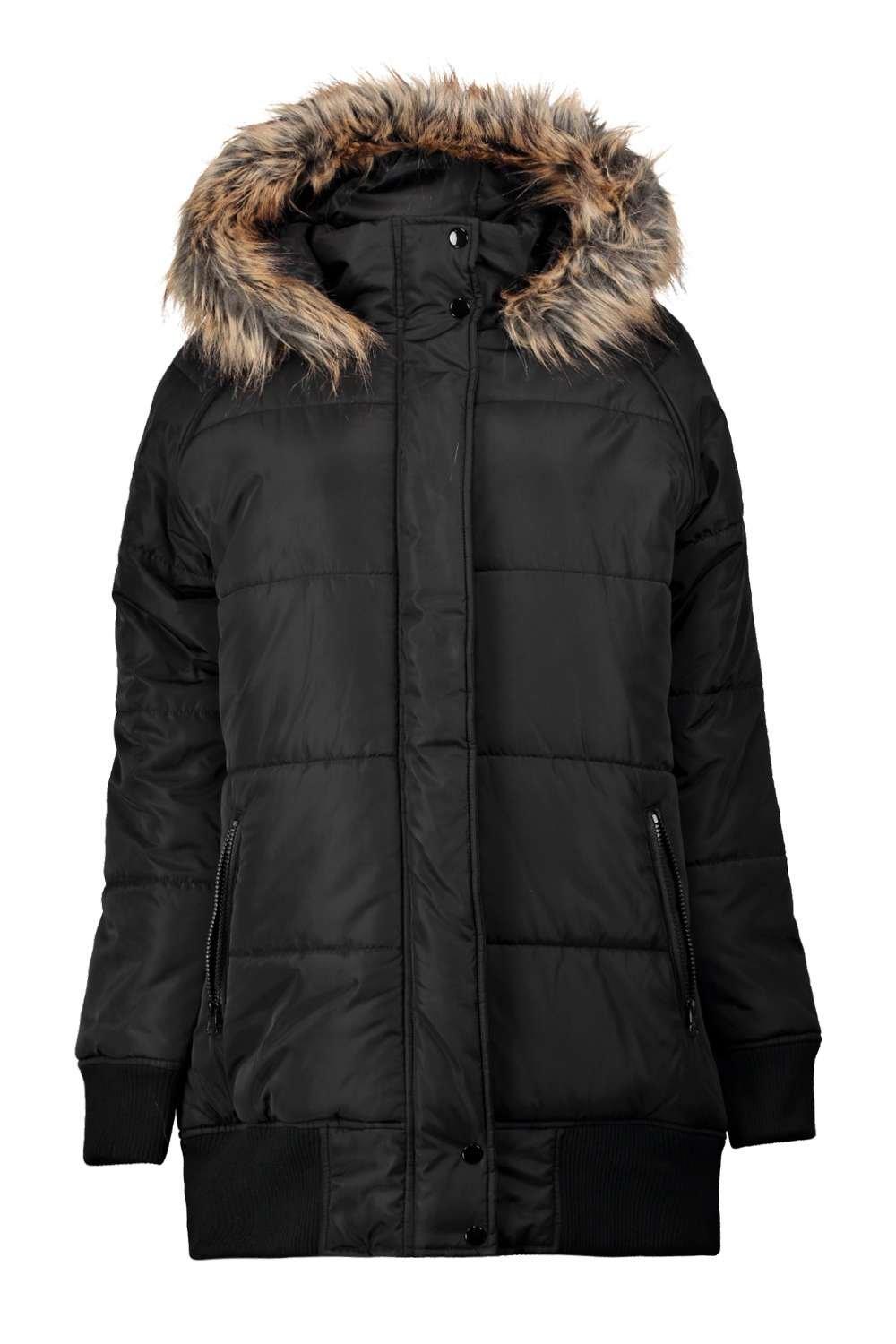 Boohoo Womens Natash Cocoon Padded Coat