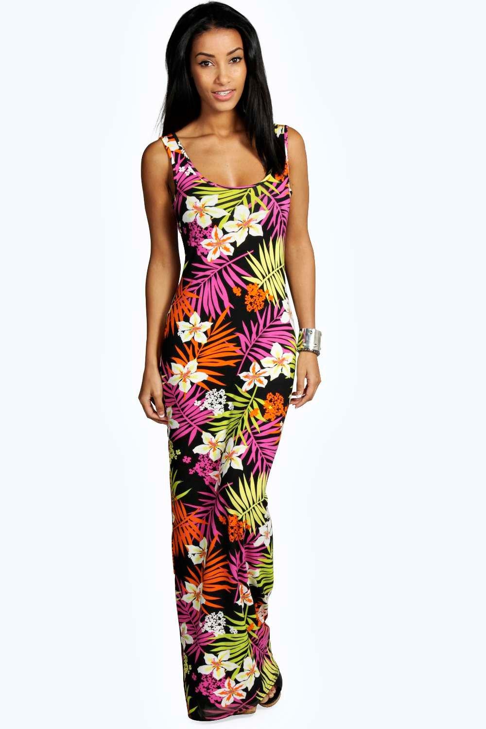 womens tropical maxi dresses