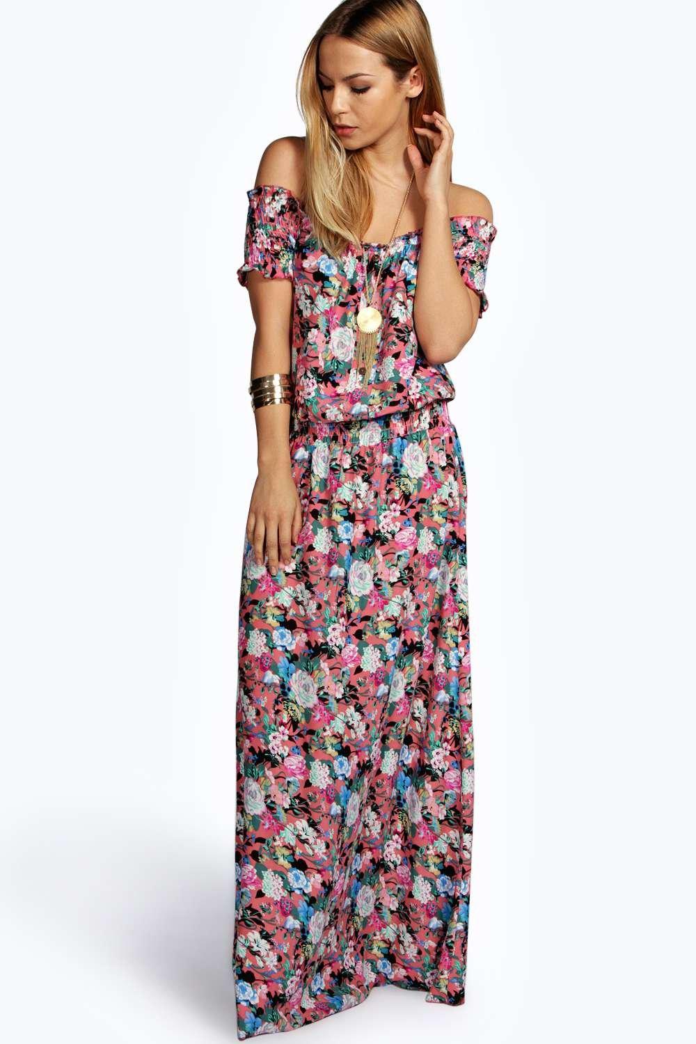 boohoo pink floral dress