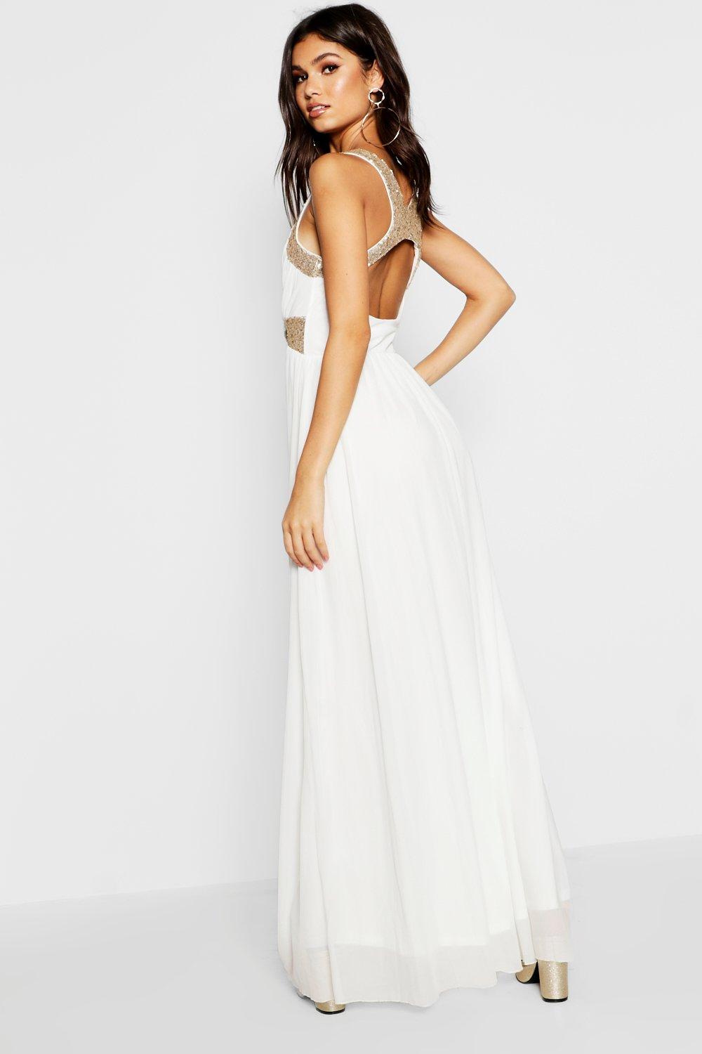 boohoo sequin maxi