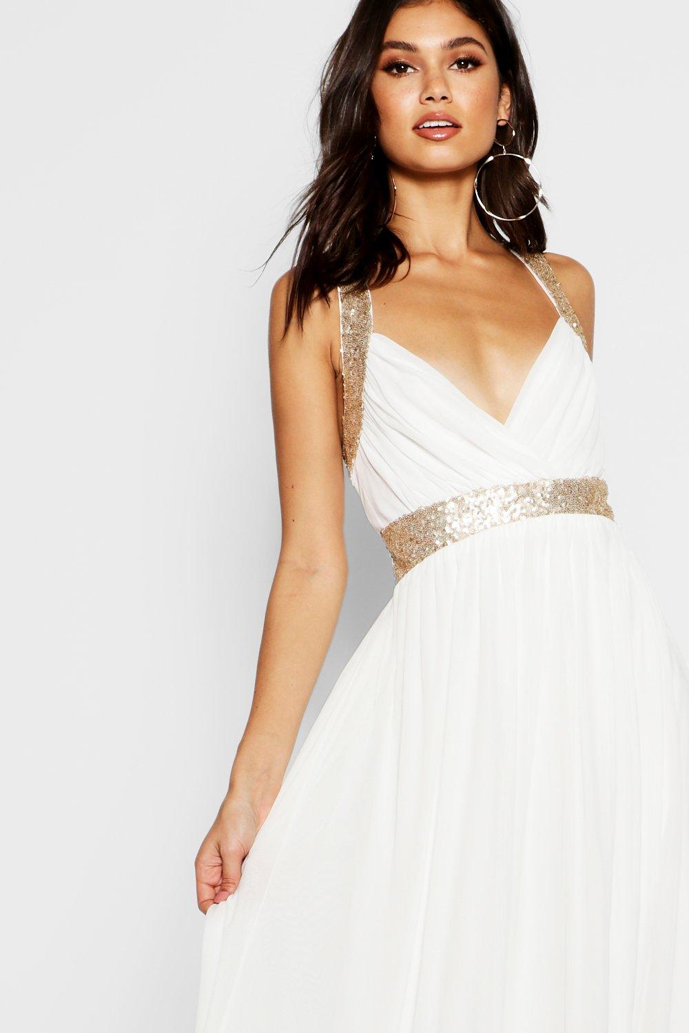 boohoo sequin maxi