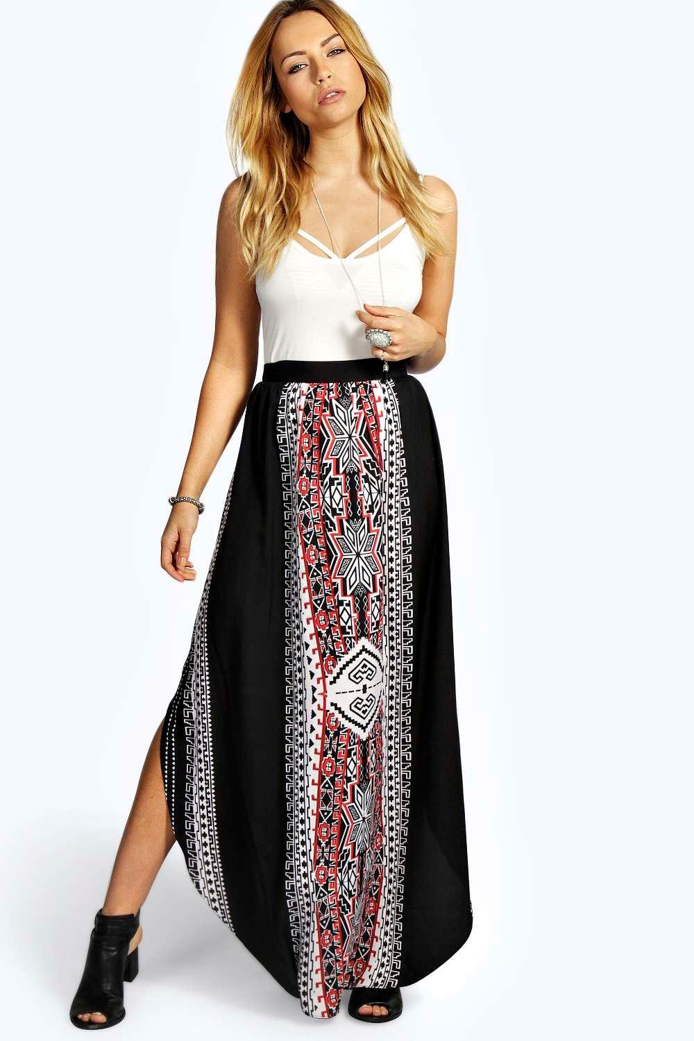 boohoo curve skirts