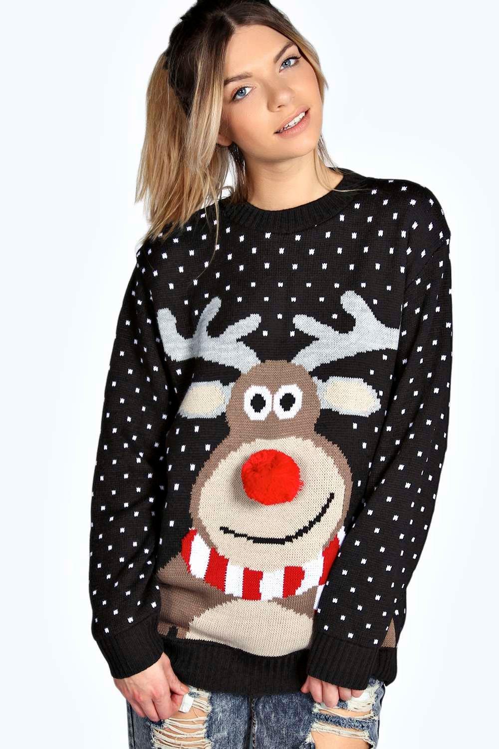 Boohoo Womens Christmas Jumper Sweater Xmas Gift In Multi Colours ...