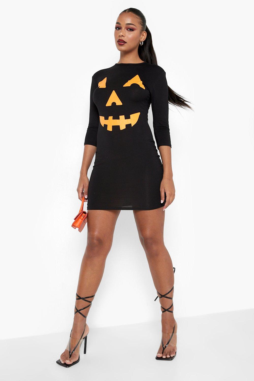 boohoo pumpkin dress